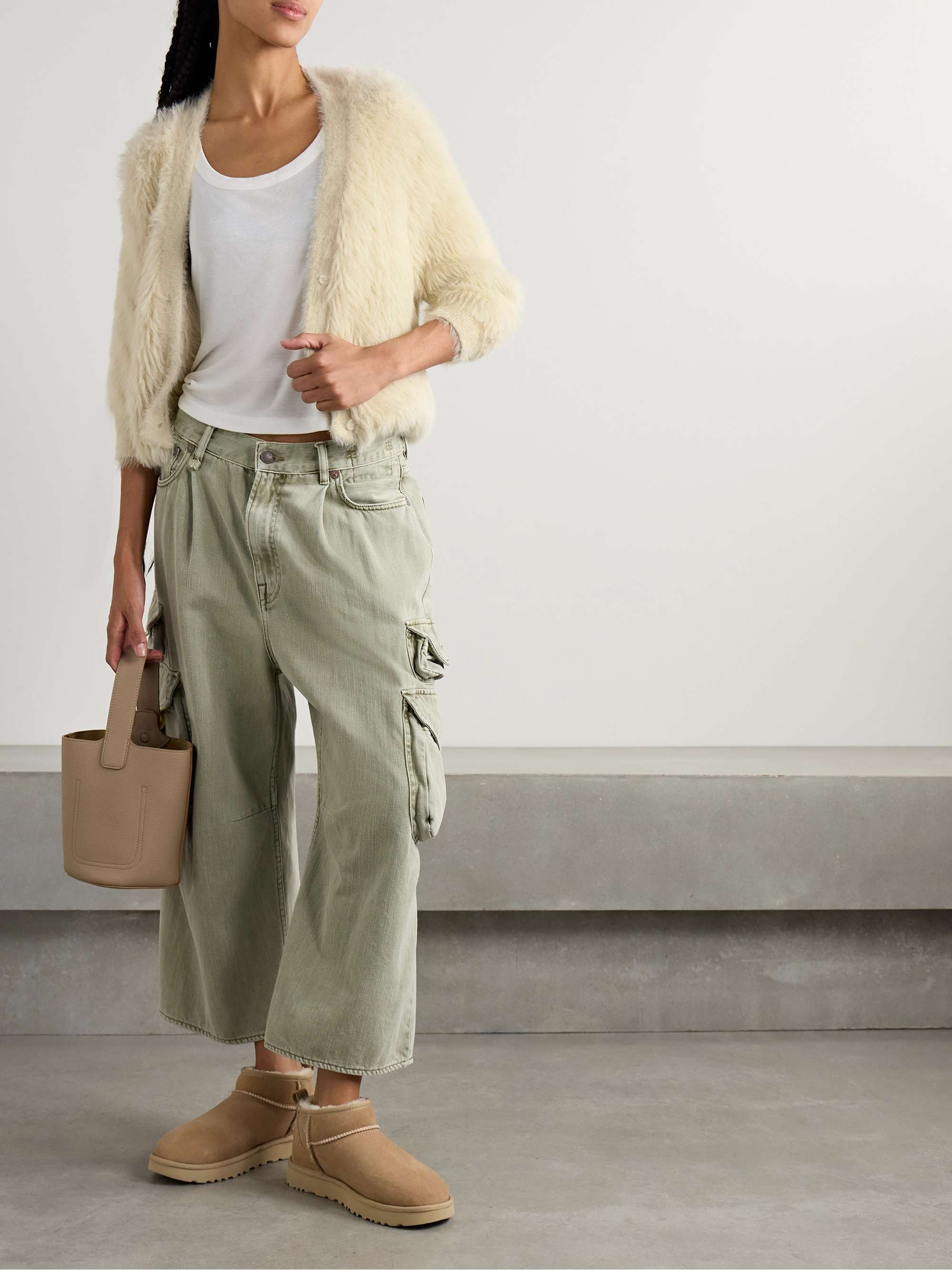 Balloon faux fur cardigan view