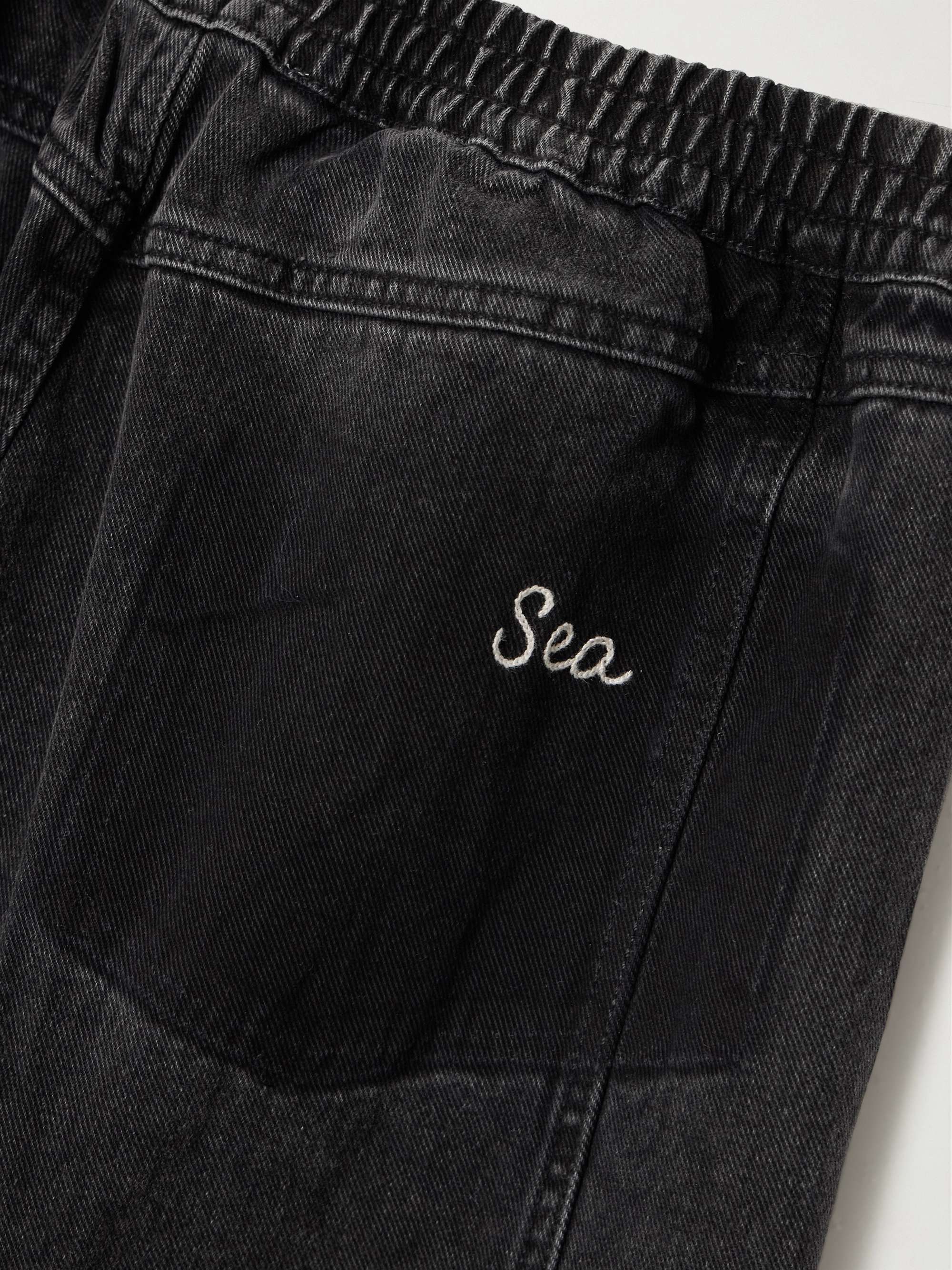 Bala crystal-embellished high-rise wide-leg jeans view
