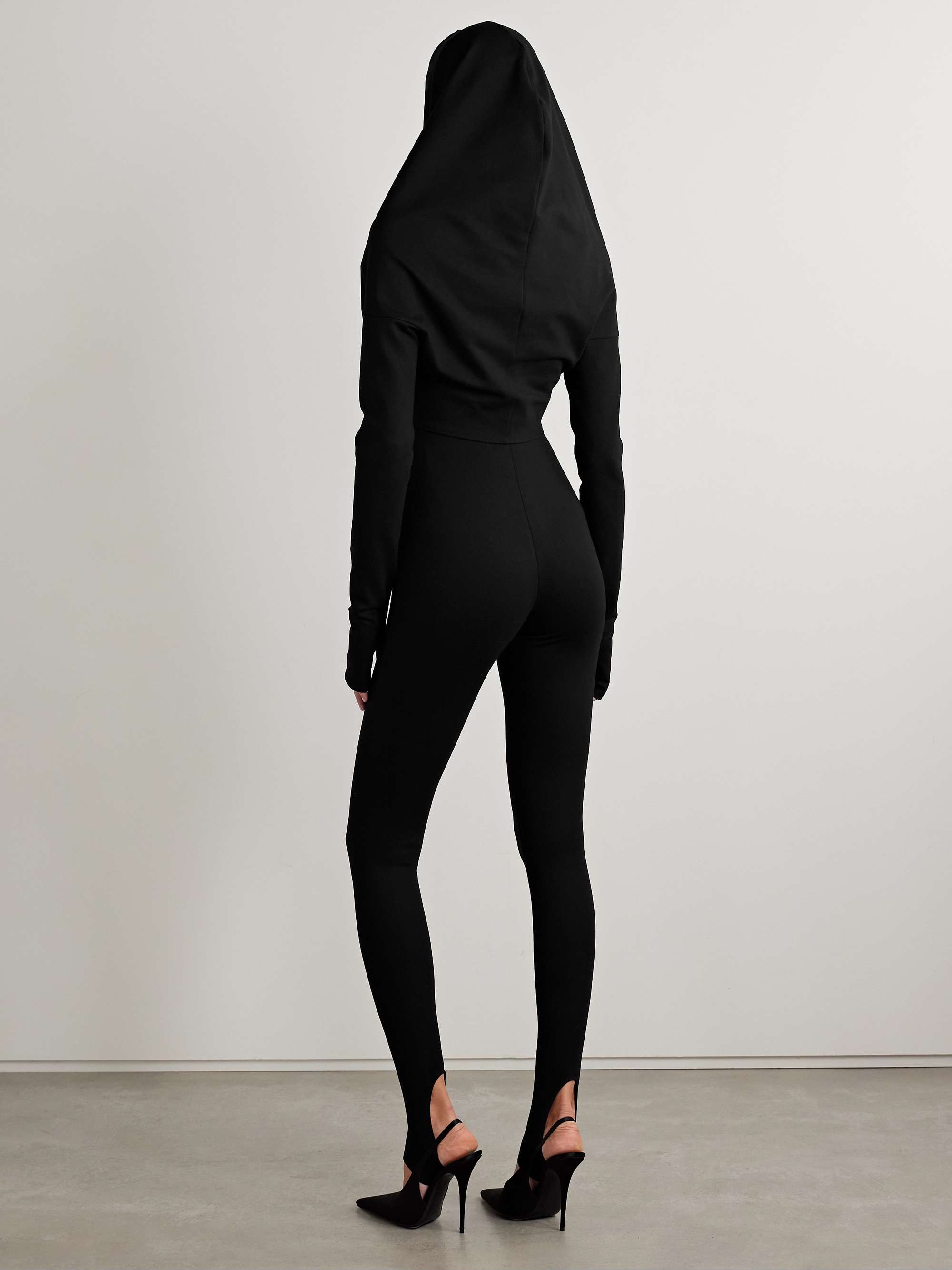 Nova convertible silk-jersey turtleneck jumpsuit view