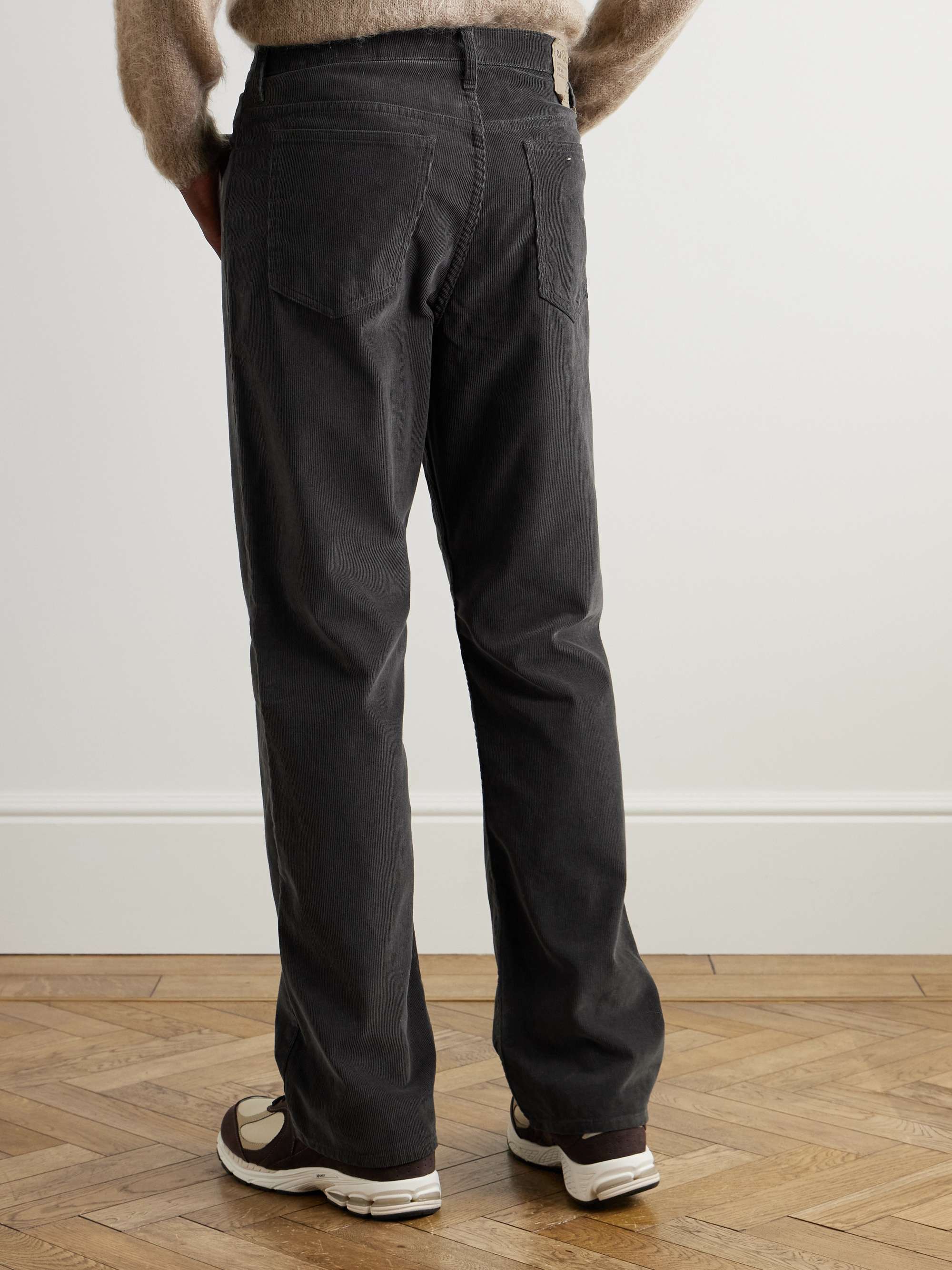 Straight-Leg Cotton-Blend Corduroy Trousers view