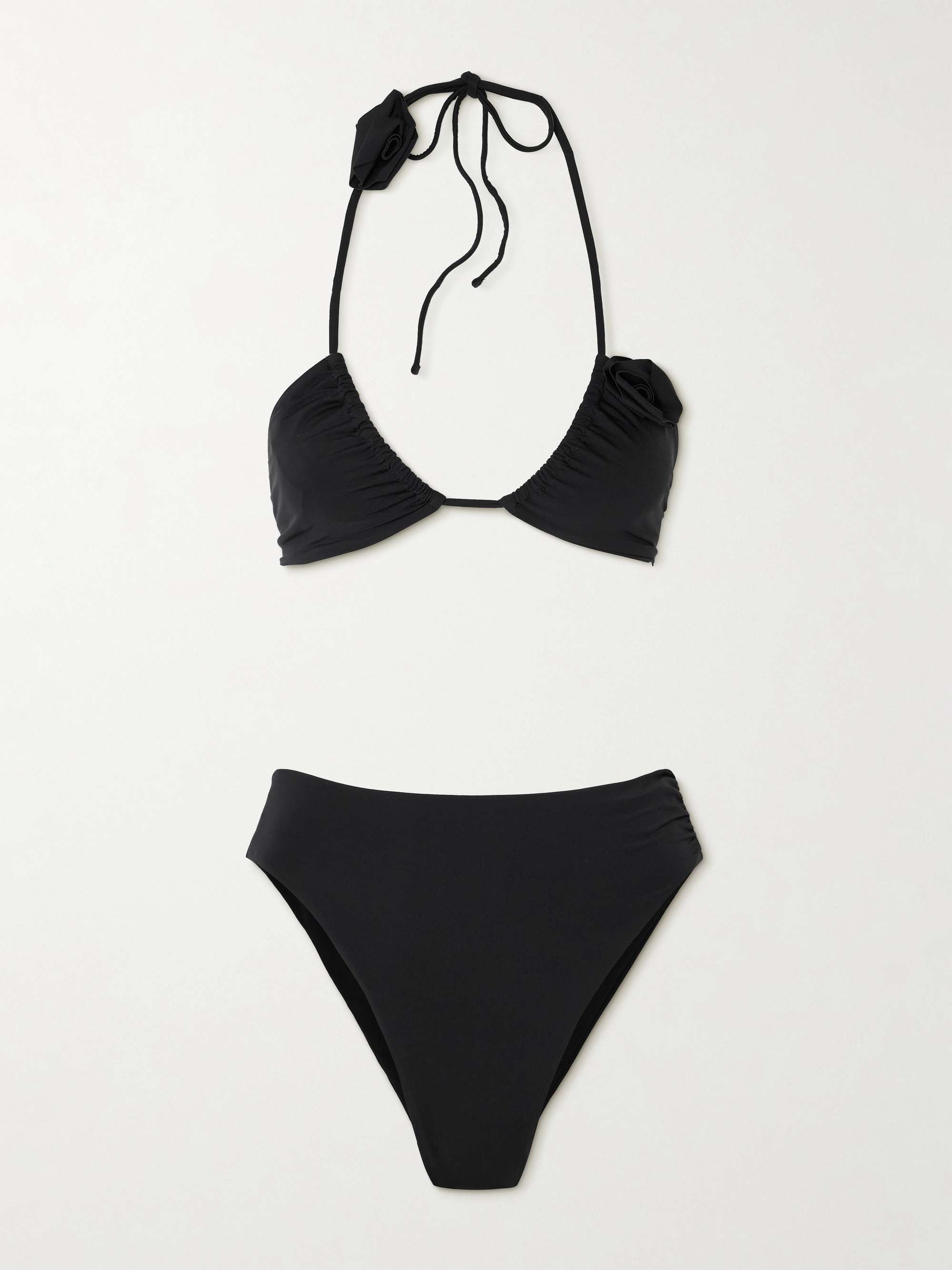 Quero floral-appliquéd ruched bikini view
