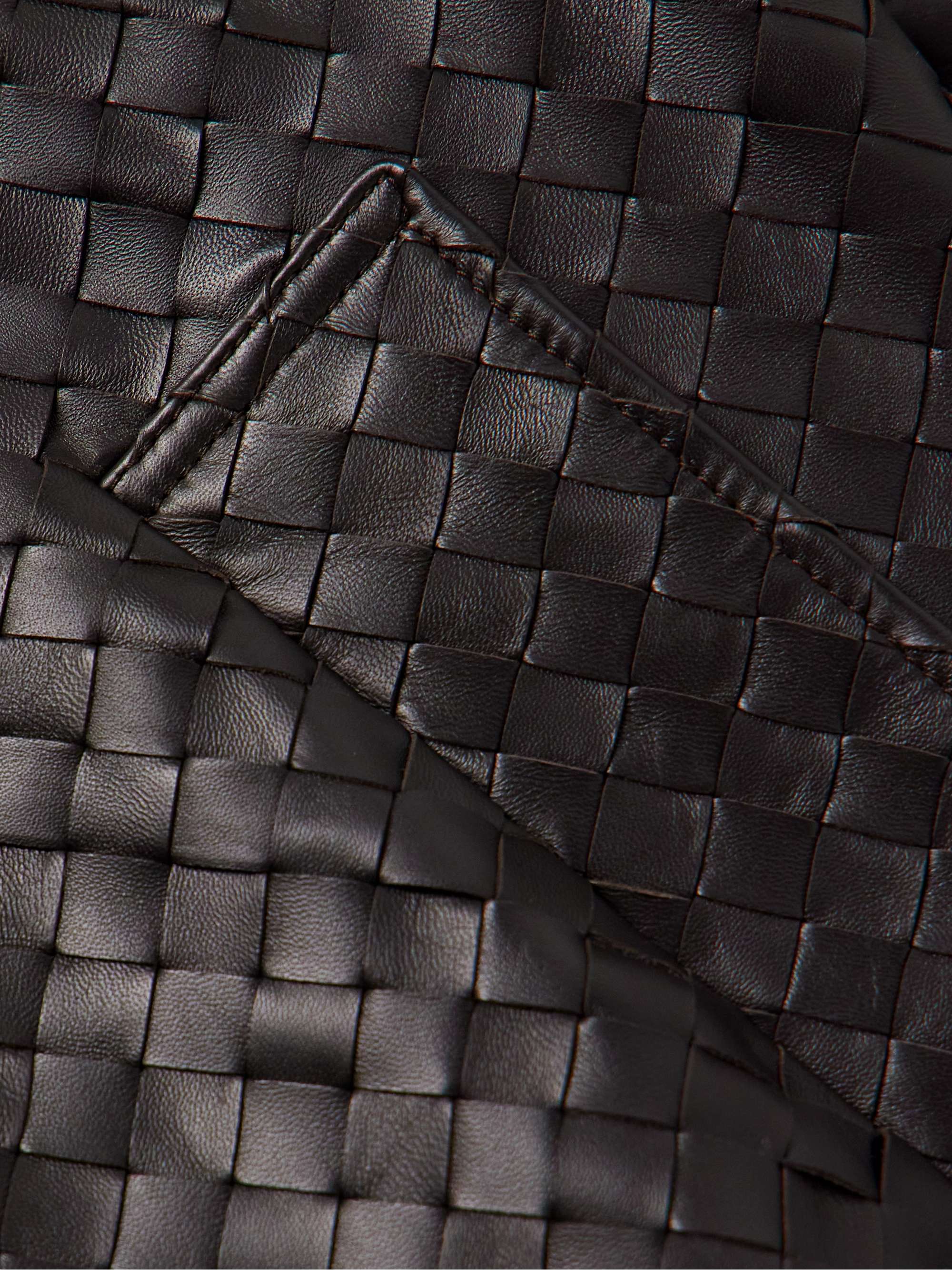 Intrecciato Leather Blouson Jacket view