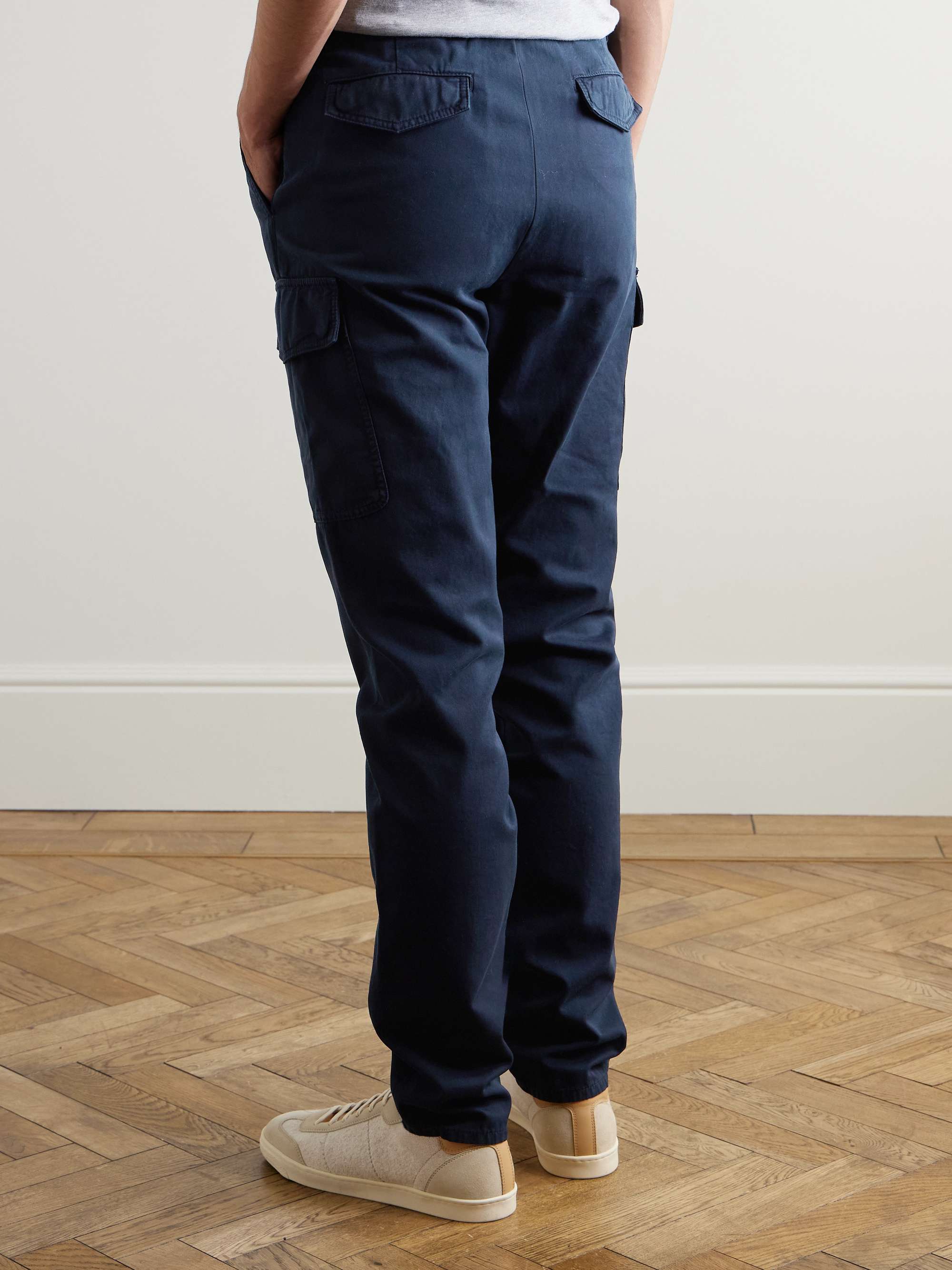 Straight-Leg Cotton-Gabardine Cargo Trousers view