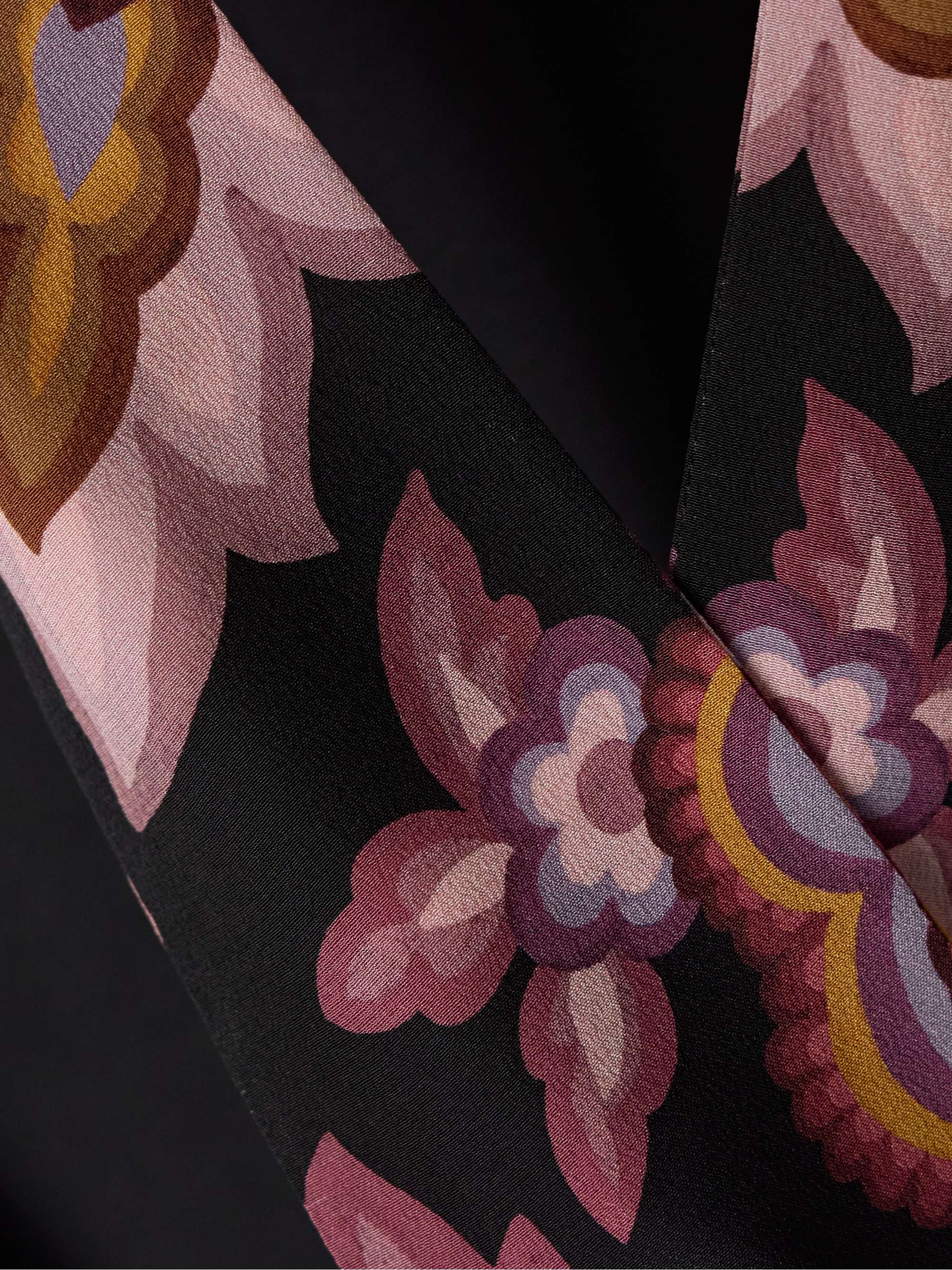 Pussy-bow paisley-print silk blouse view