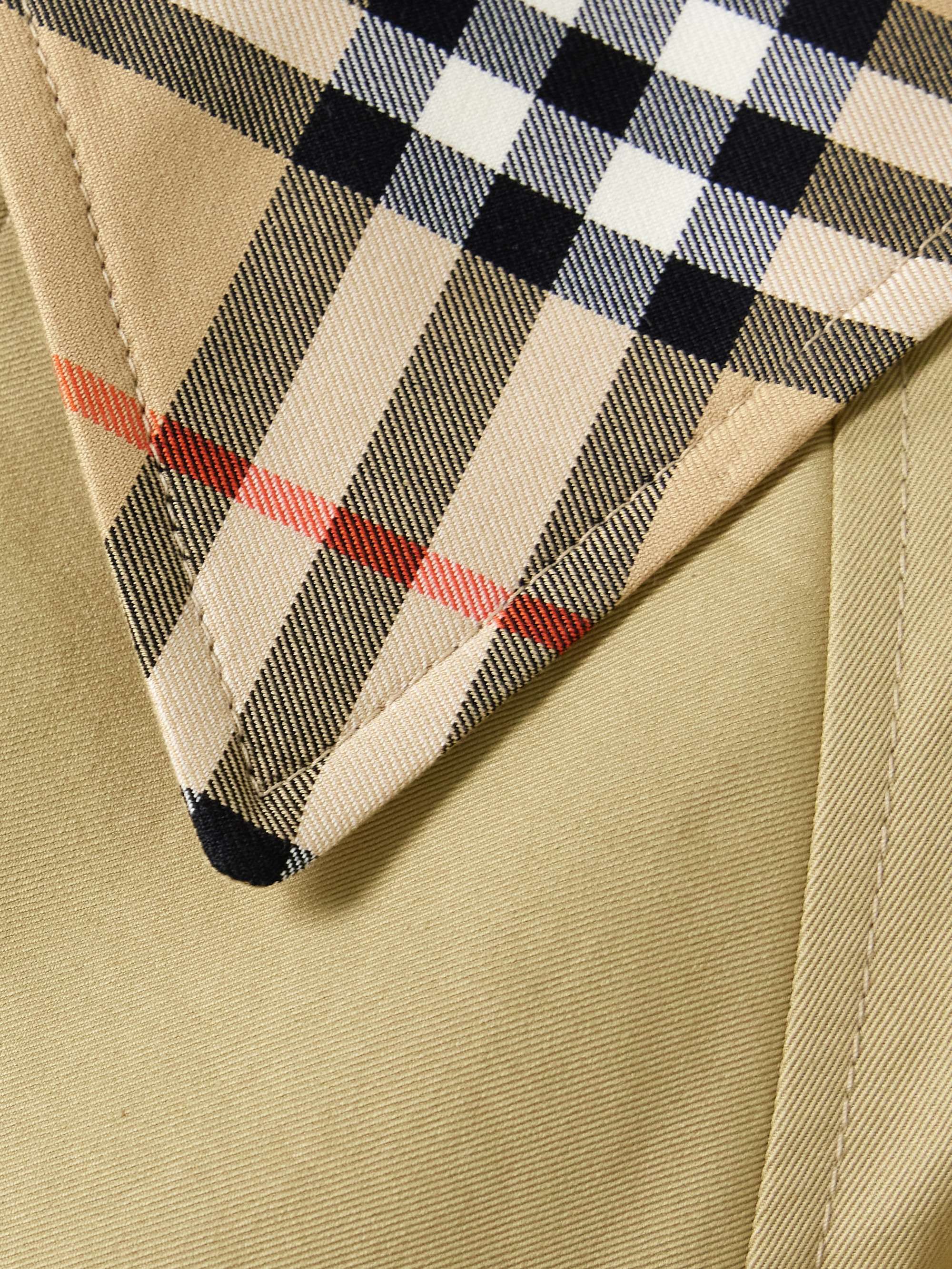 Castleford checked cotton-gabardine trench coat view