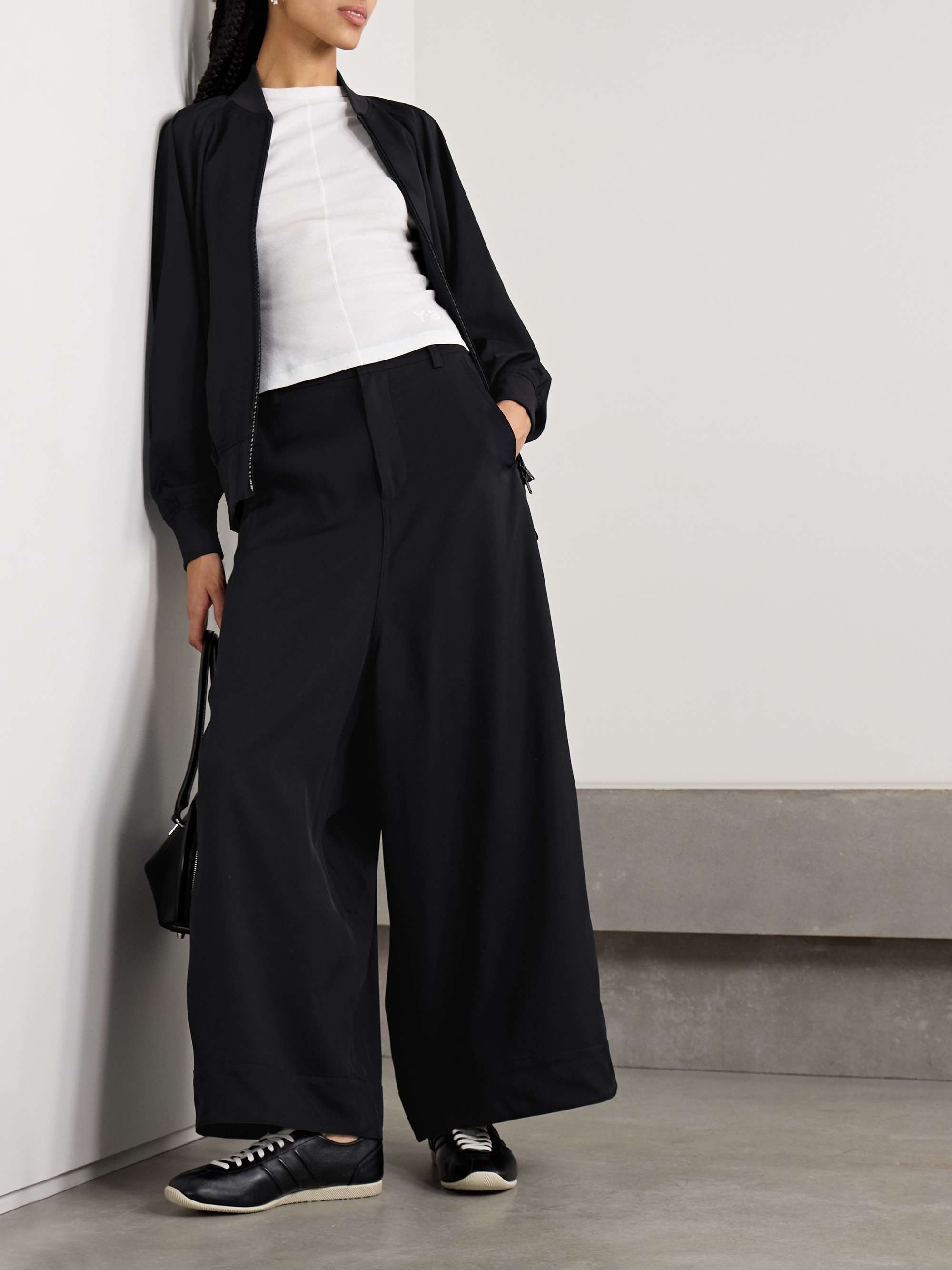 + Y-3 twill wide-leg pants view