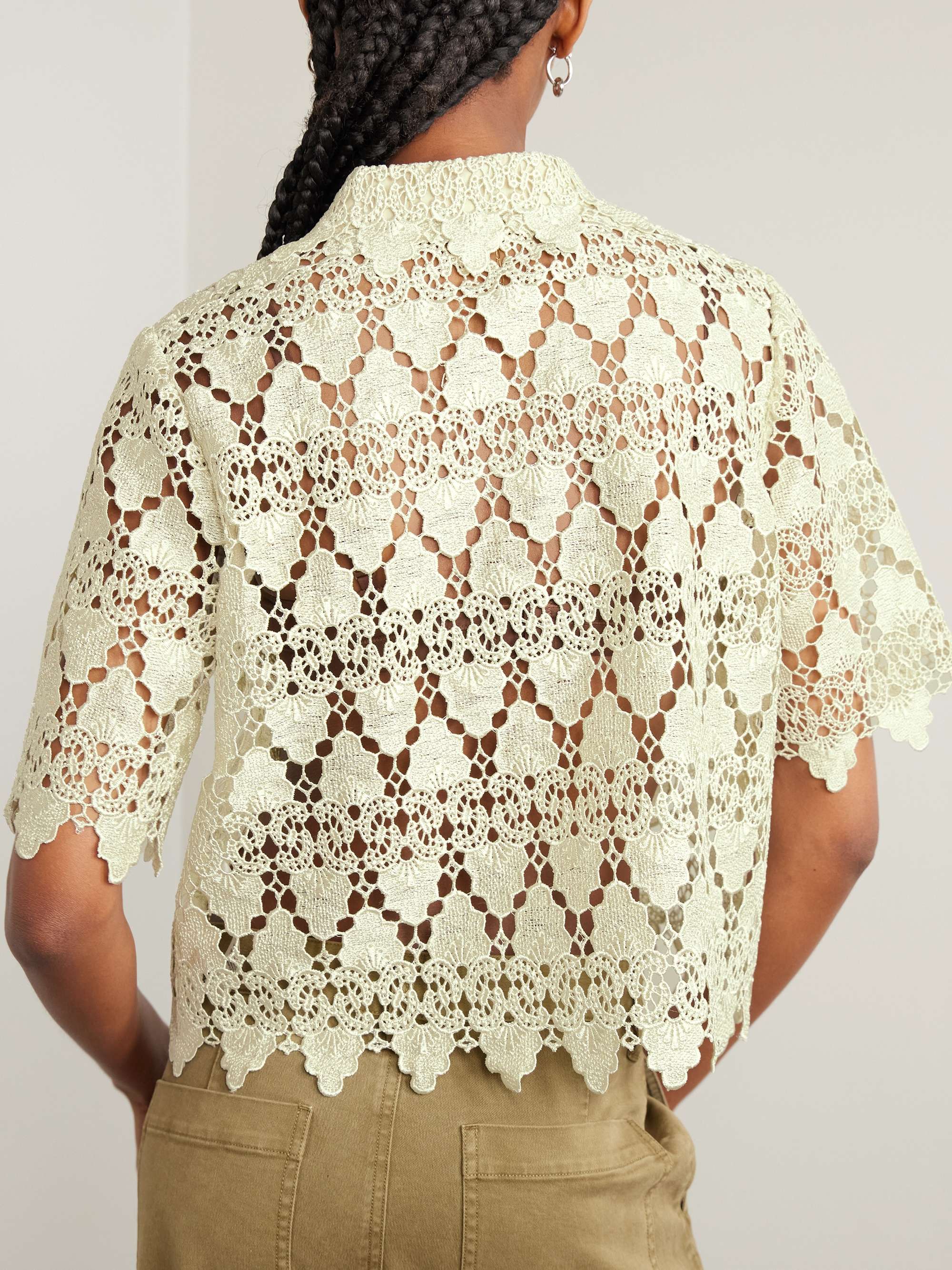Scalloped lace shirt view