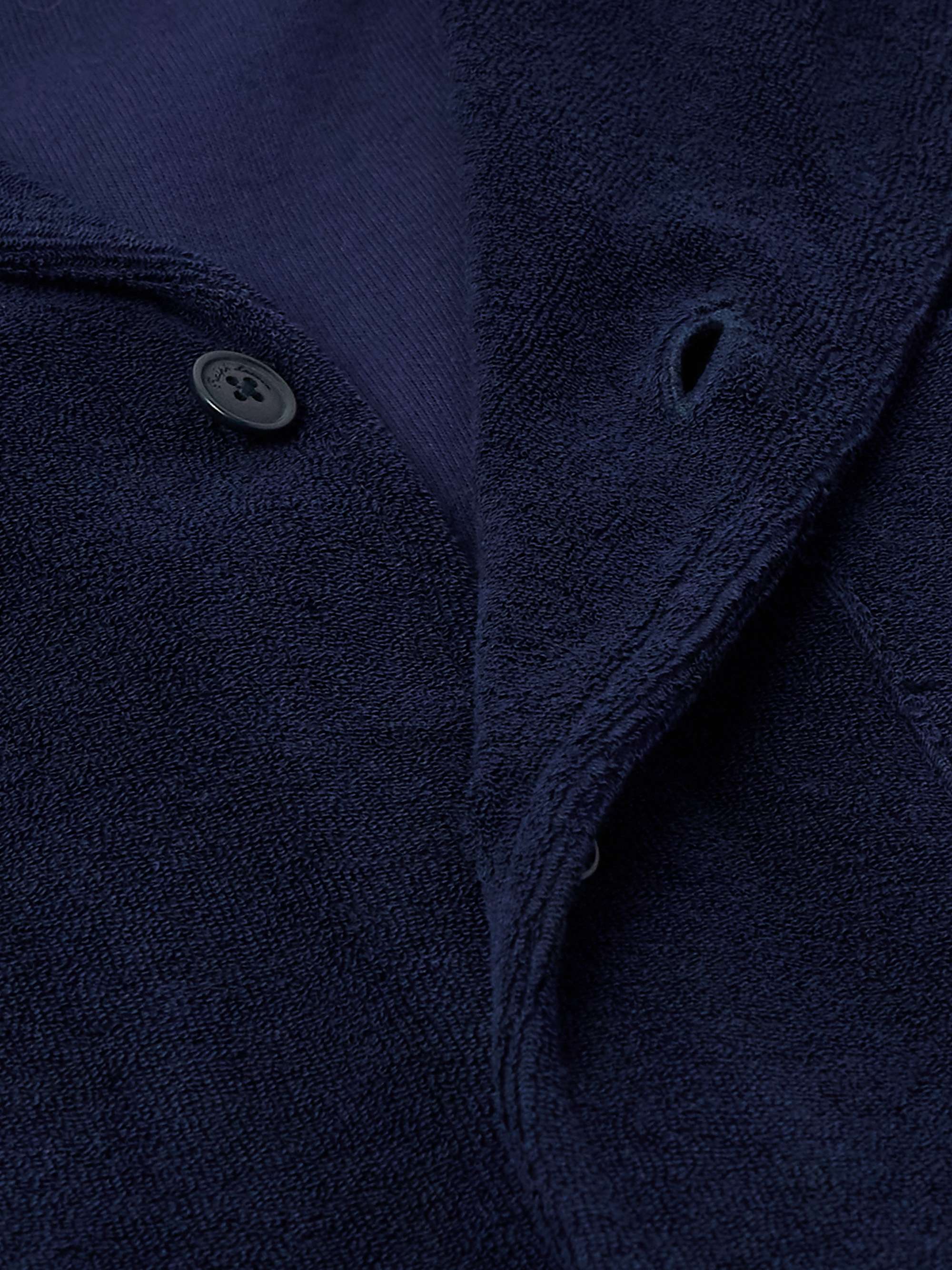 Riviera Camp-Collar Cotton and Modal-Blend Terry Shirt view