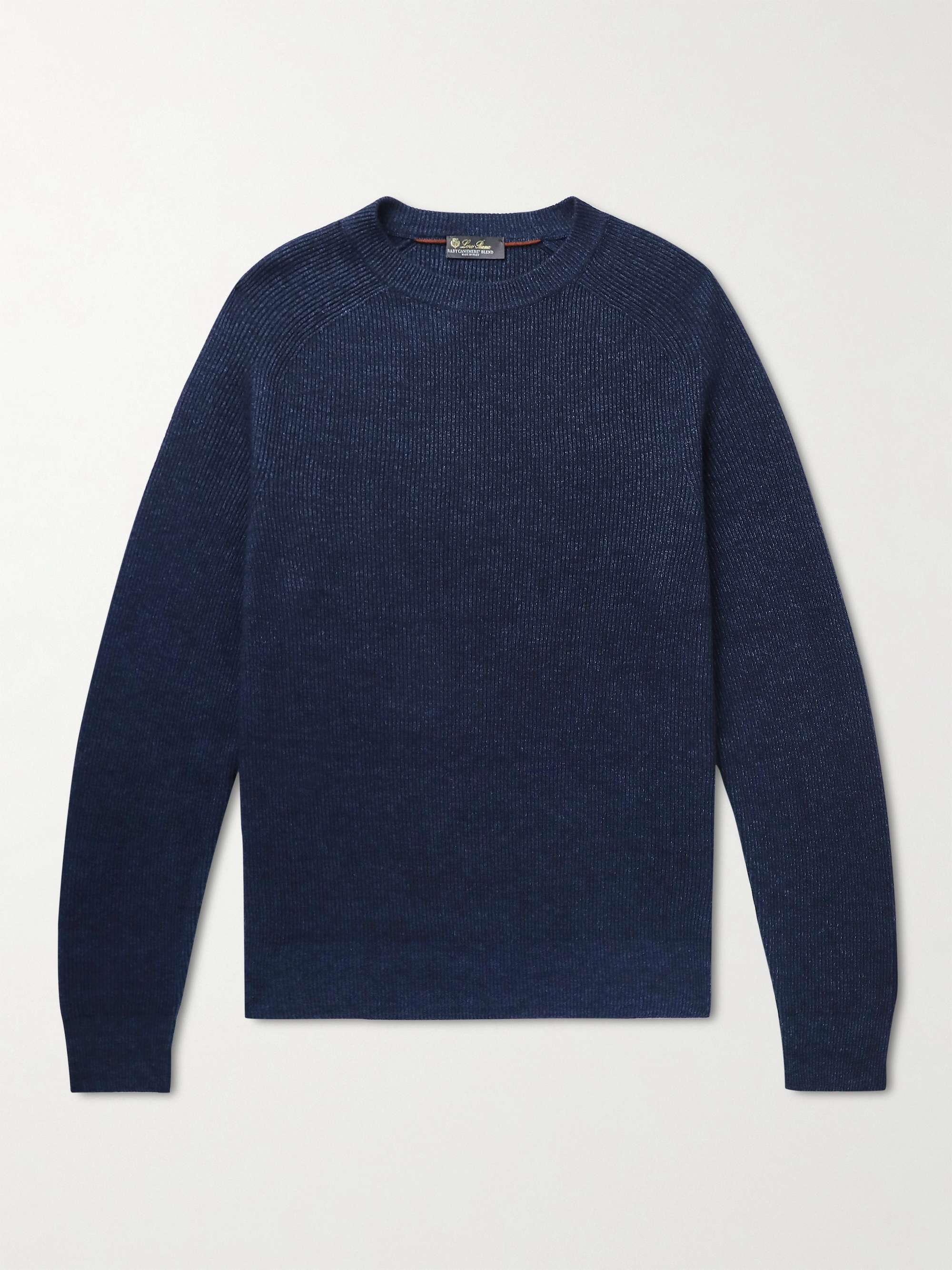 Ribbed Cashmere, Linen and Silk-Blend Sweater view