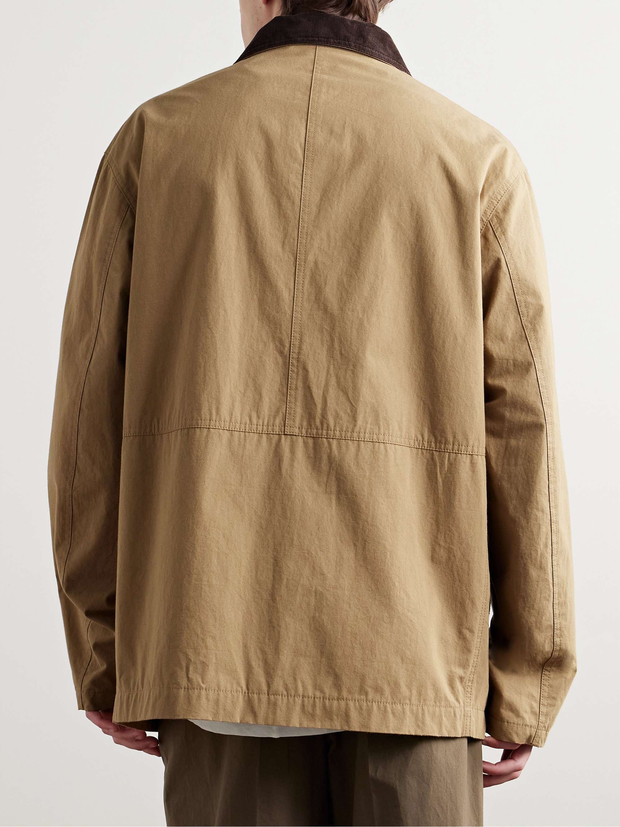 Frank Corduroy-Trimmed Brushed-Cotton Jacket view