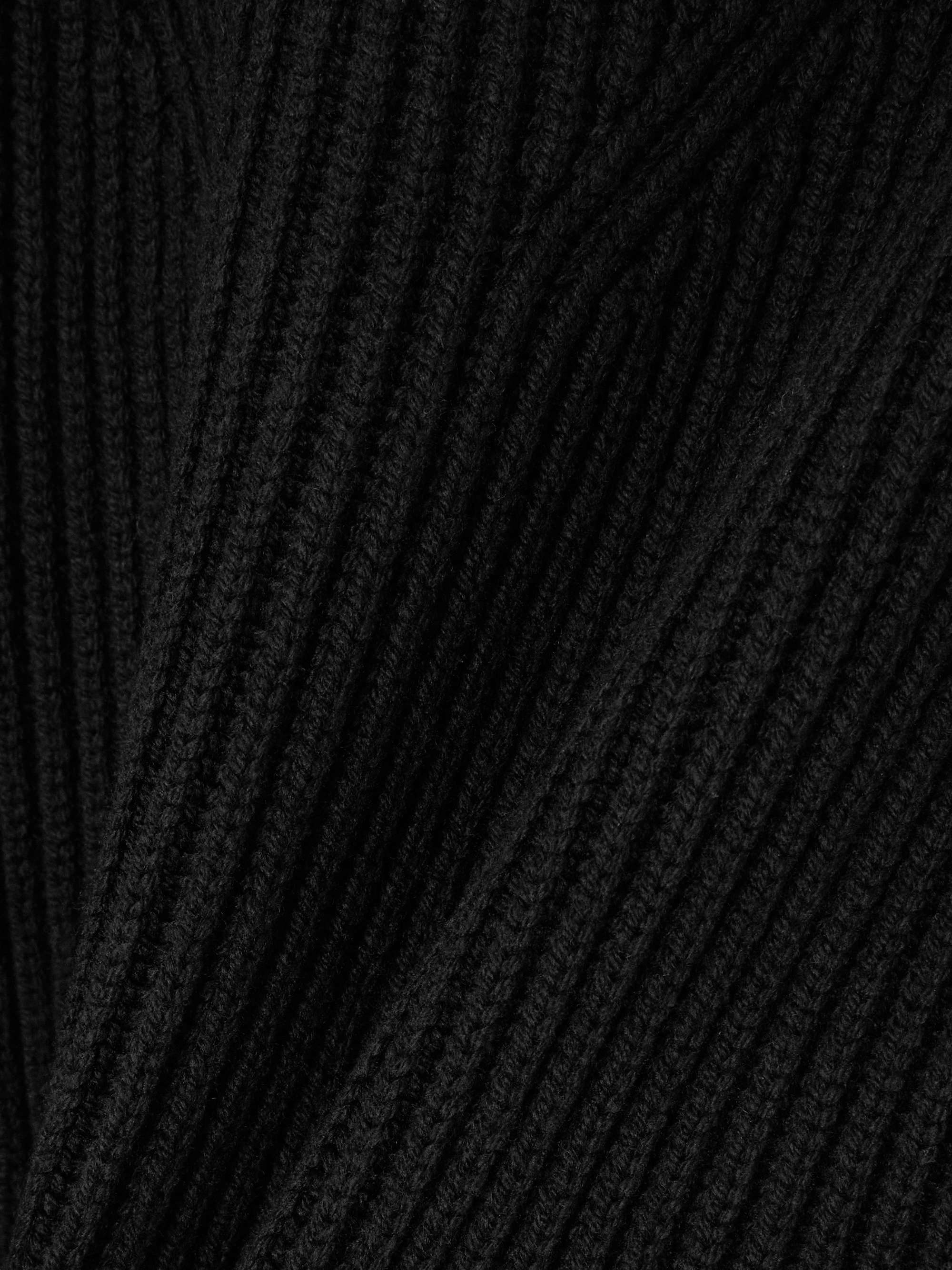 Oversized ribbed wool turtleneck sweater view