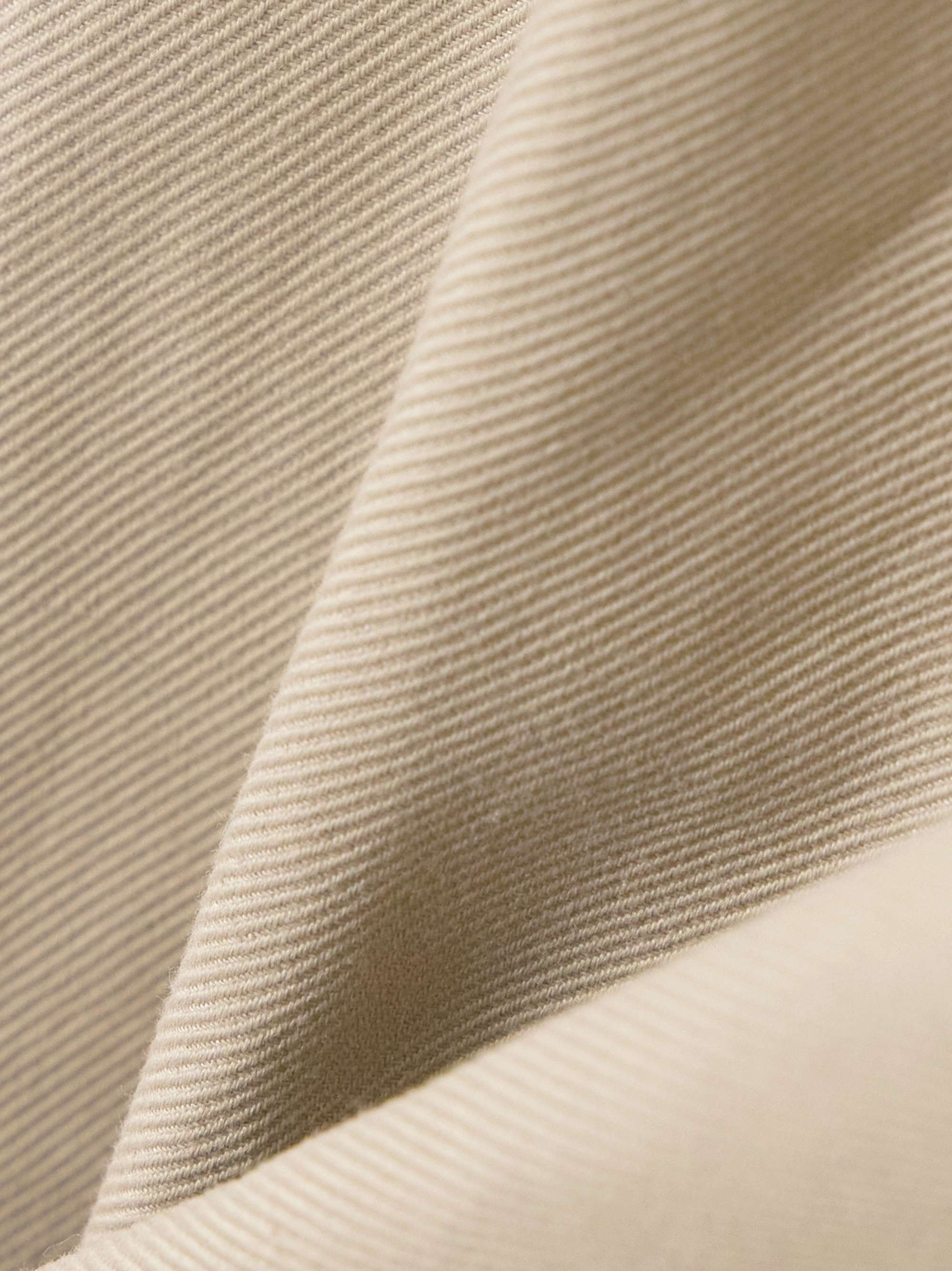 Bead-embellished cropped cotton and linen-blend twill straight-leg pants view