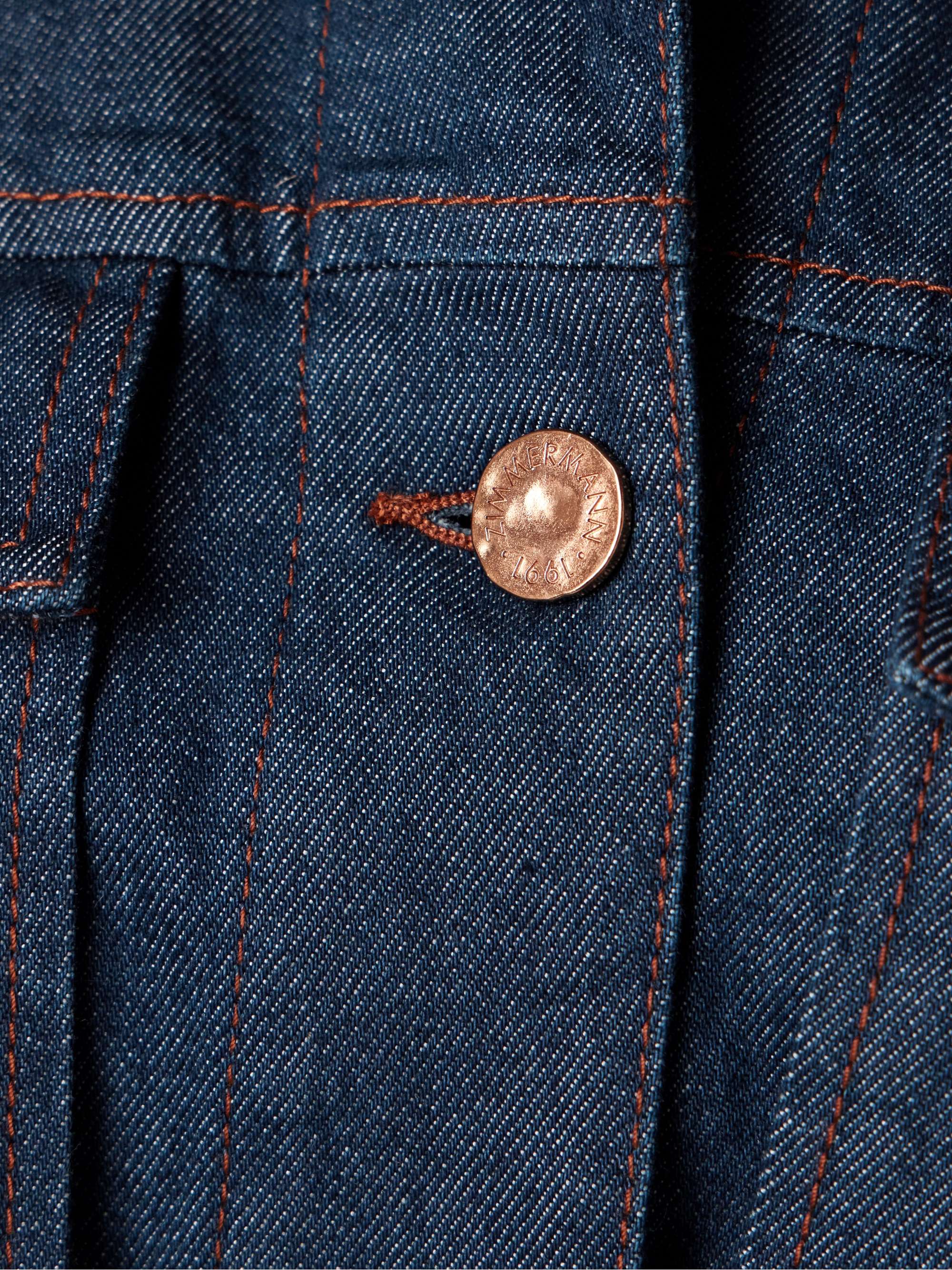 Illuminate belted denim jacket view