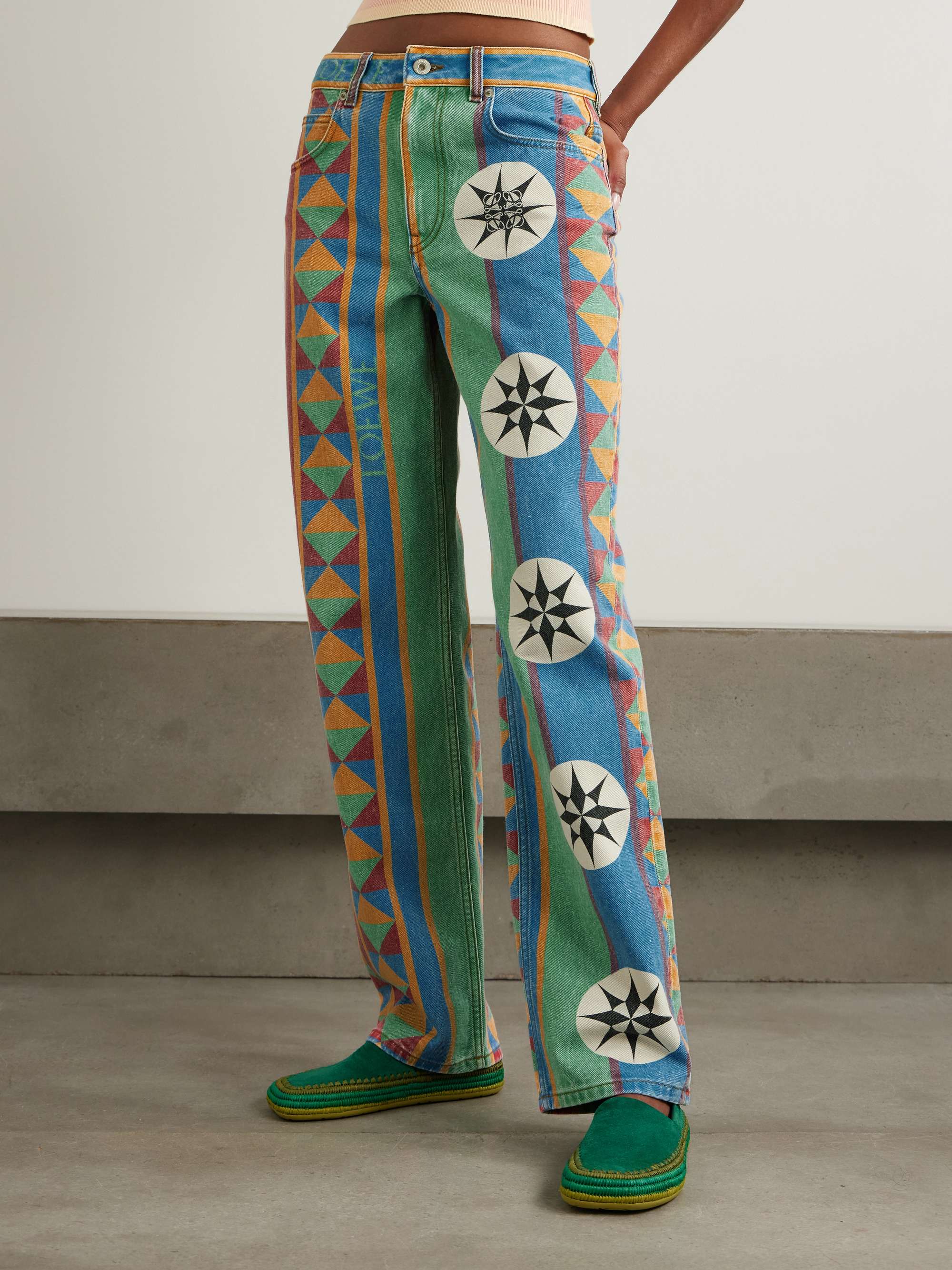 + Paula's Ibiza printed mid-rise straight-leg jeans view