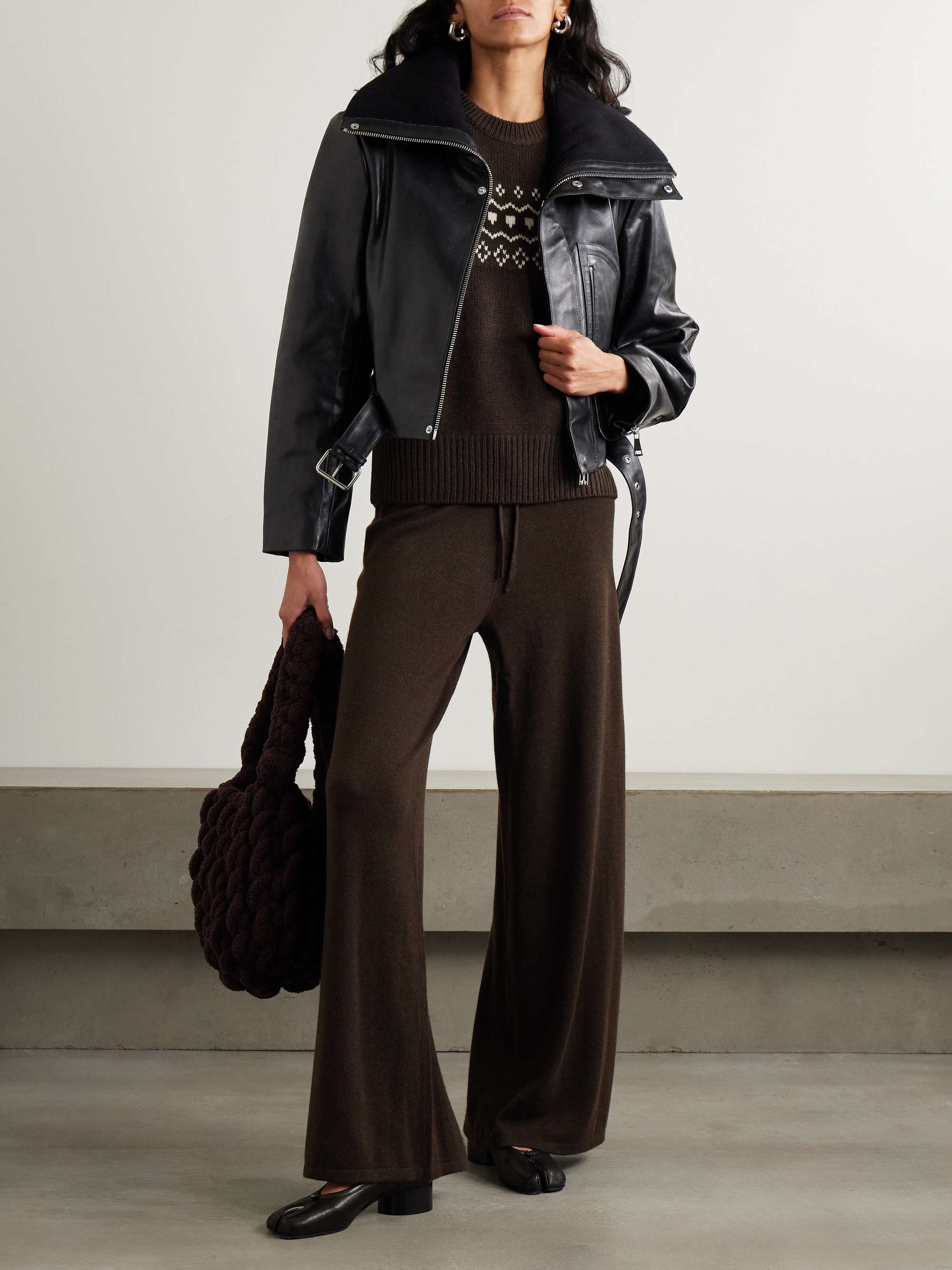 Sofi cashmere wide-leg pants view
