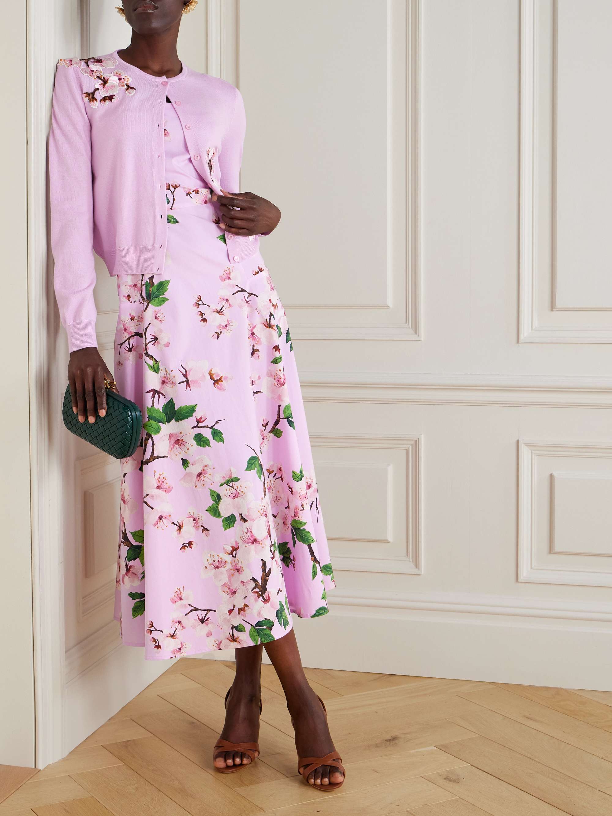 Appliquéd wool cardigan view