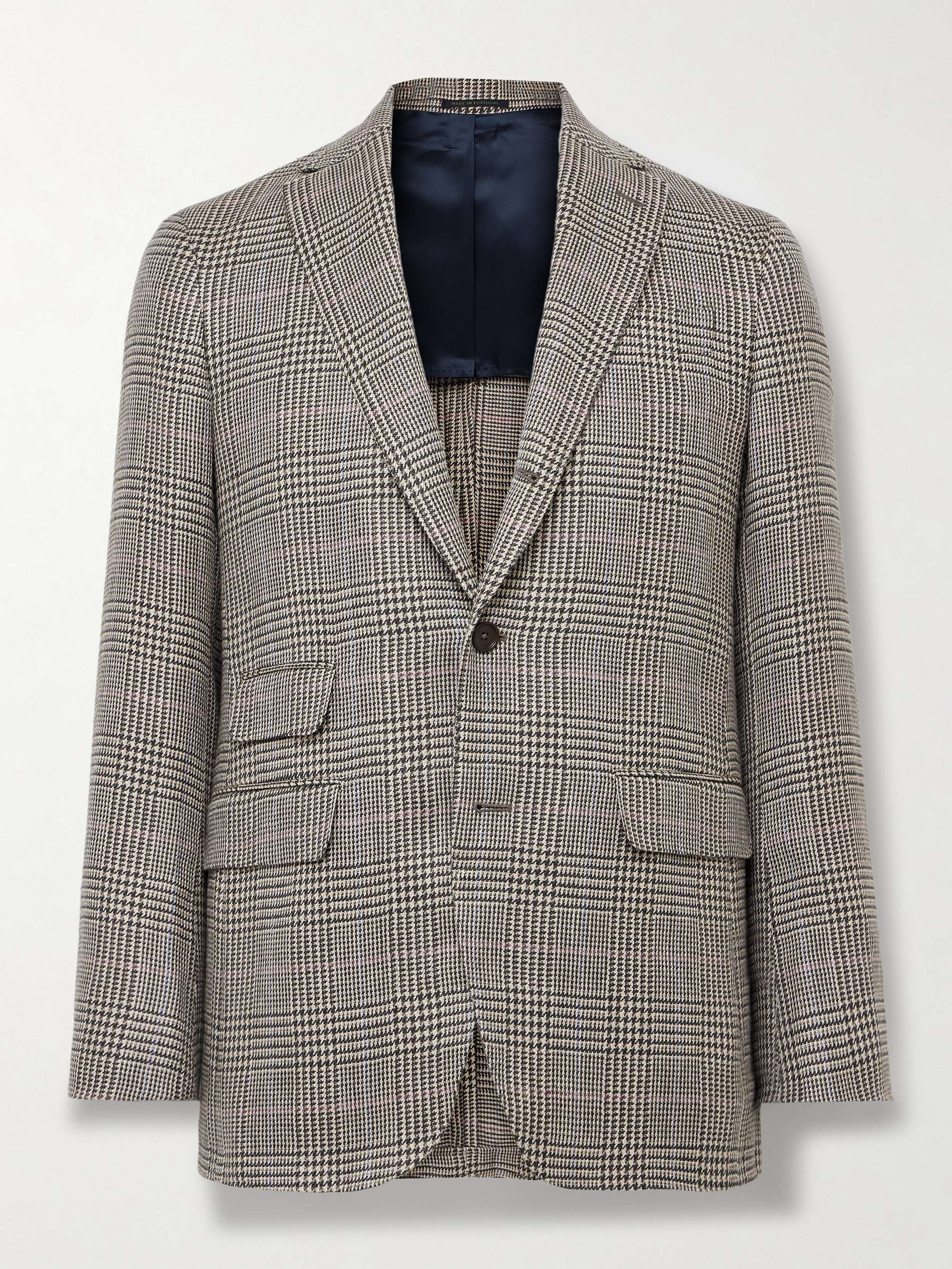 Virgil No.2 Slim-Fit Prince of Wales Checked Wool and Linen-Blend Hopsack Blazer view