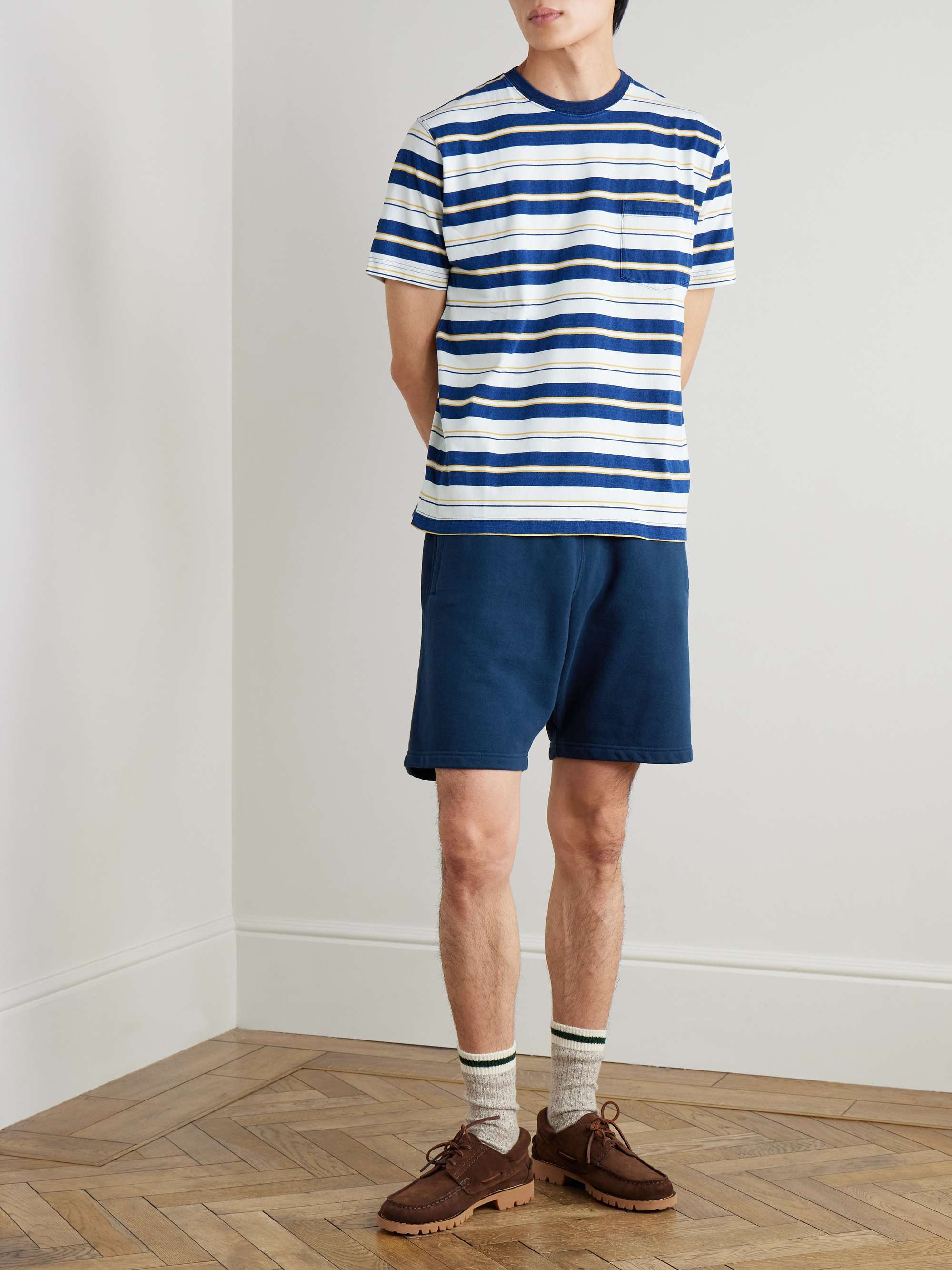 Straight-Leg Cotton-Jersey Drawstring Shorts view