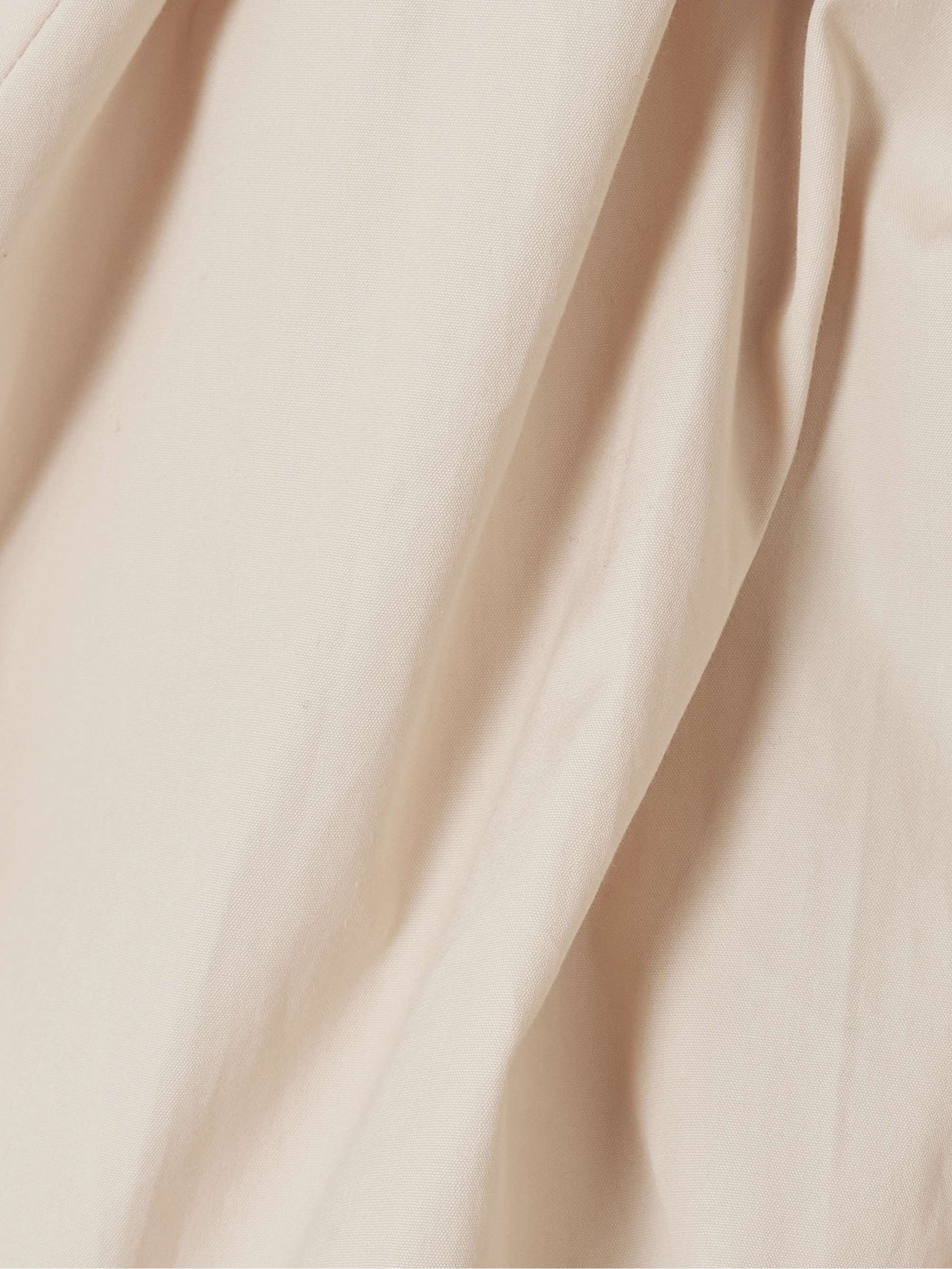 Iconic Volume grosgrain-trimmed gathered cotton-faille top view