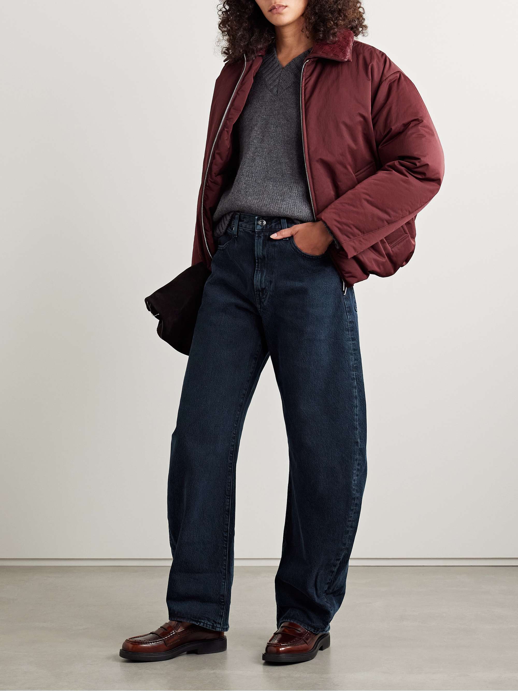 The Bubble high-rise barrel-leg jeans view