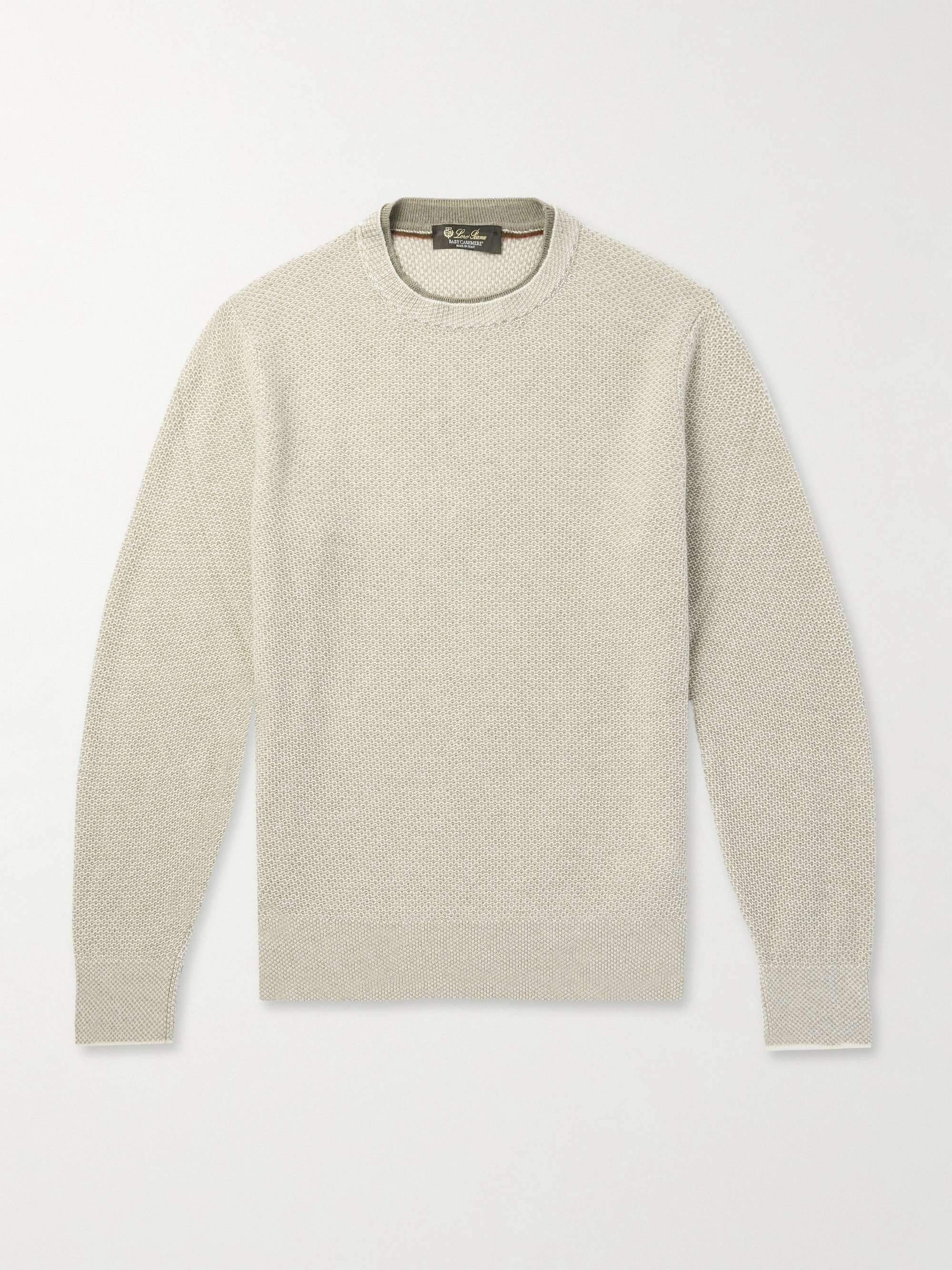 Honeycomb-Knit Cashmere Sweater view