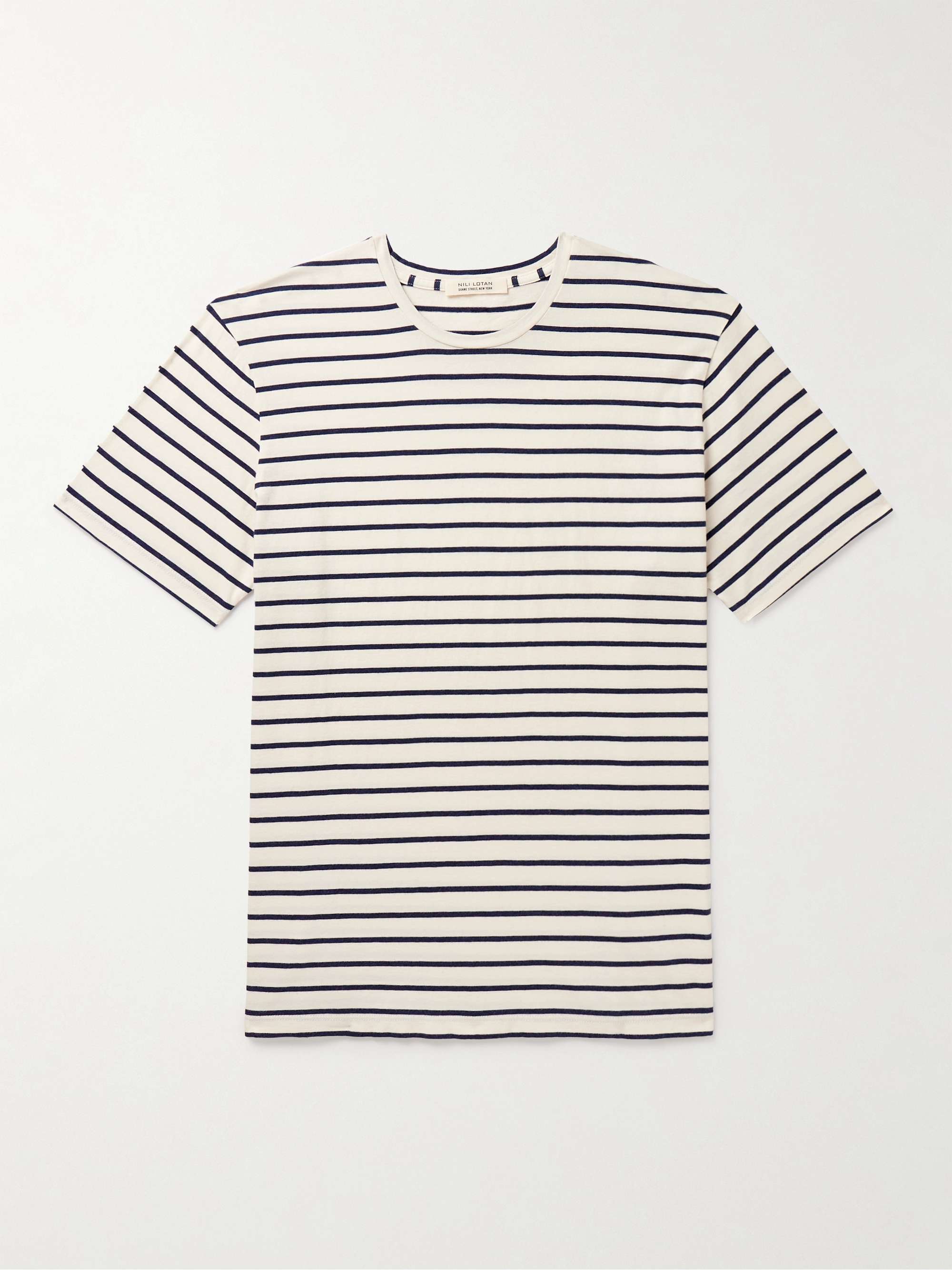 Pierre Striped Cotton-Jersey T-Shirt view