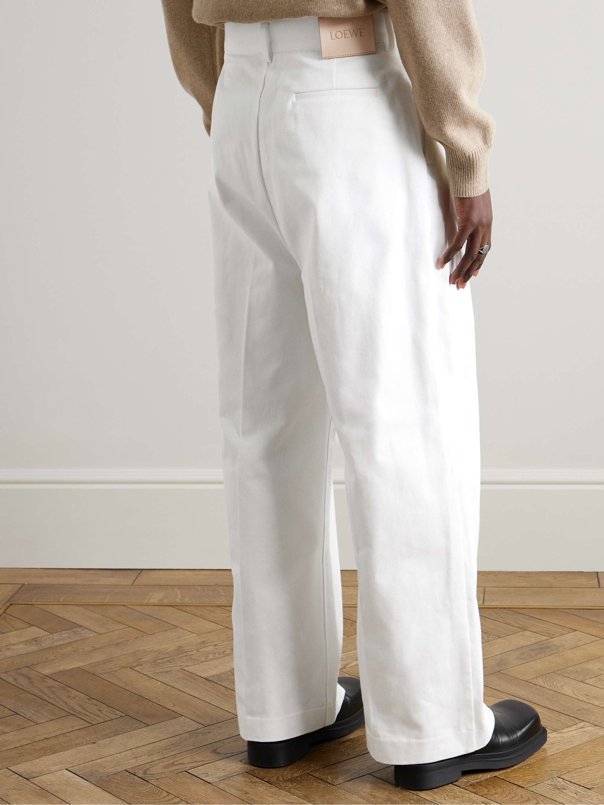 Straight-Leg Pleated Jeans view
