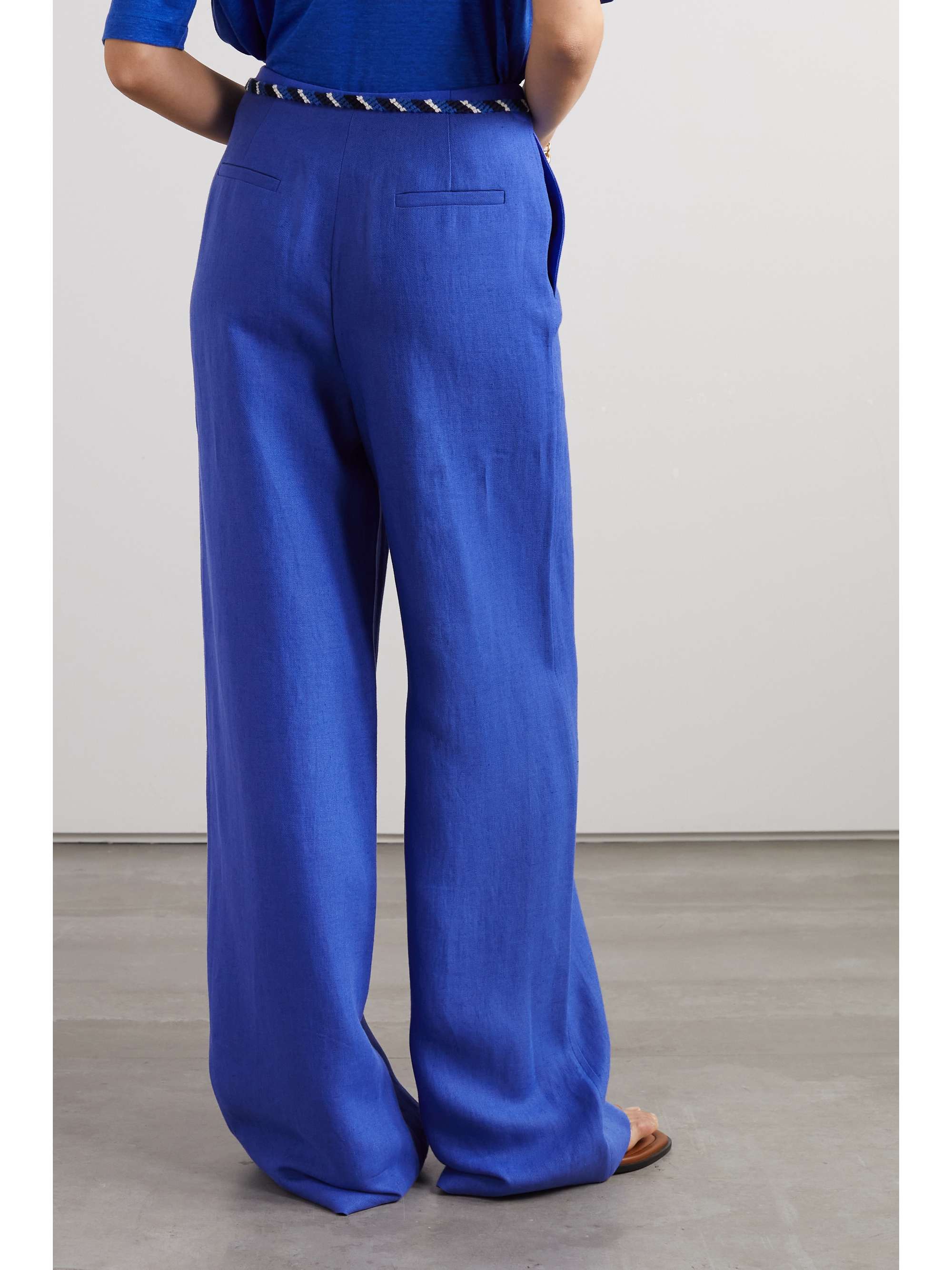 Antigua linen-twill wide-leg pants view