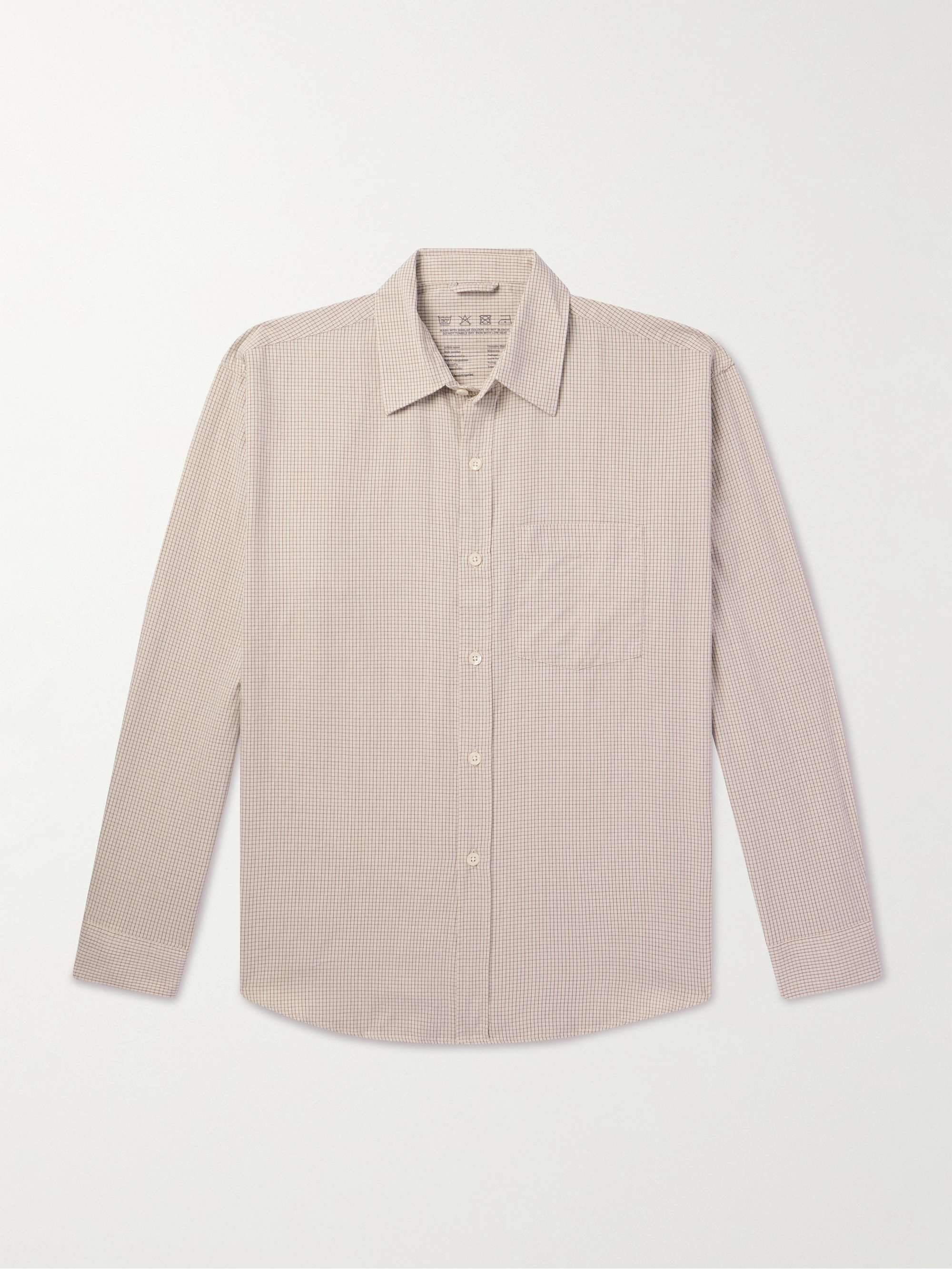 Executive Checked Cotton and Wool-Blend Shirt view