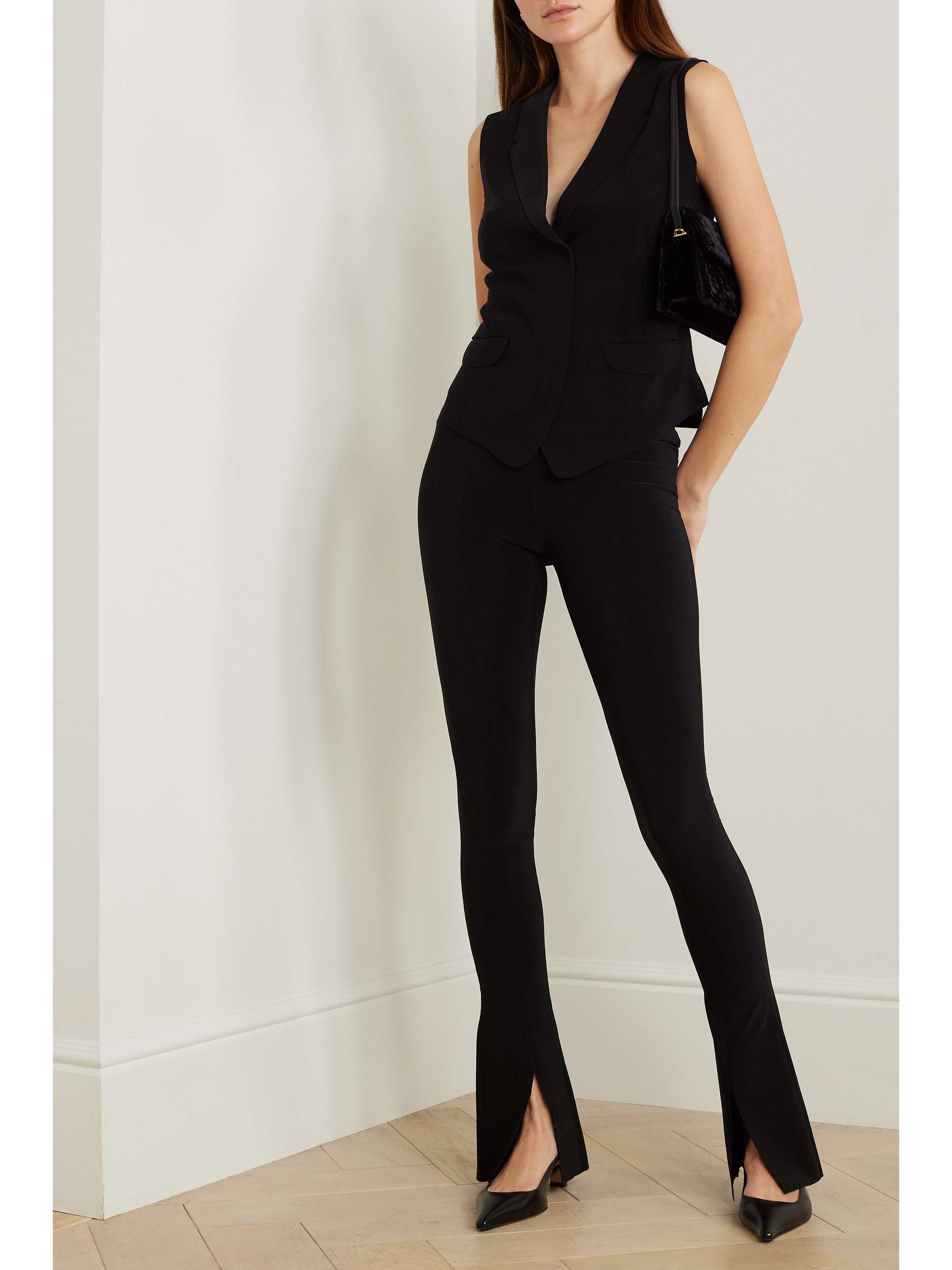 Spat stretch-jersey flared leggings view