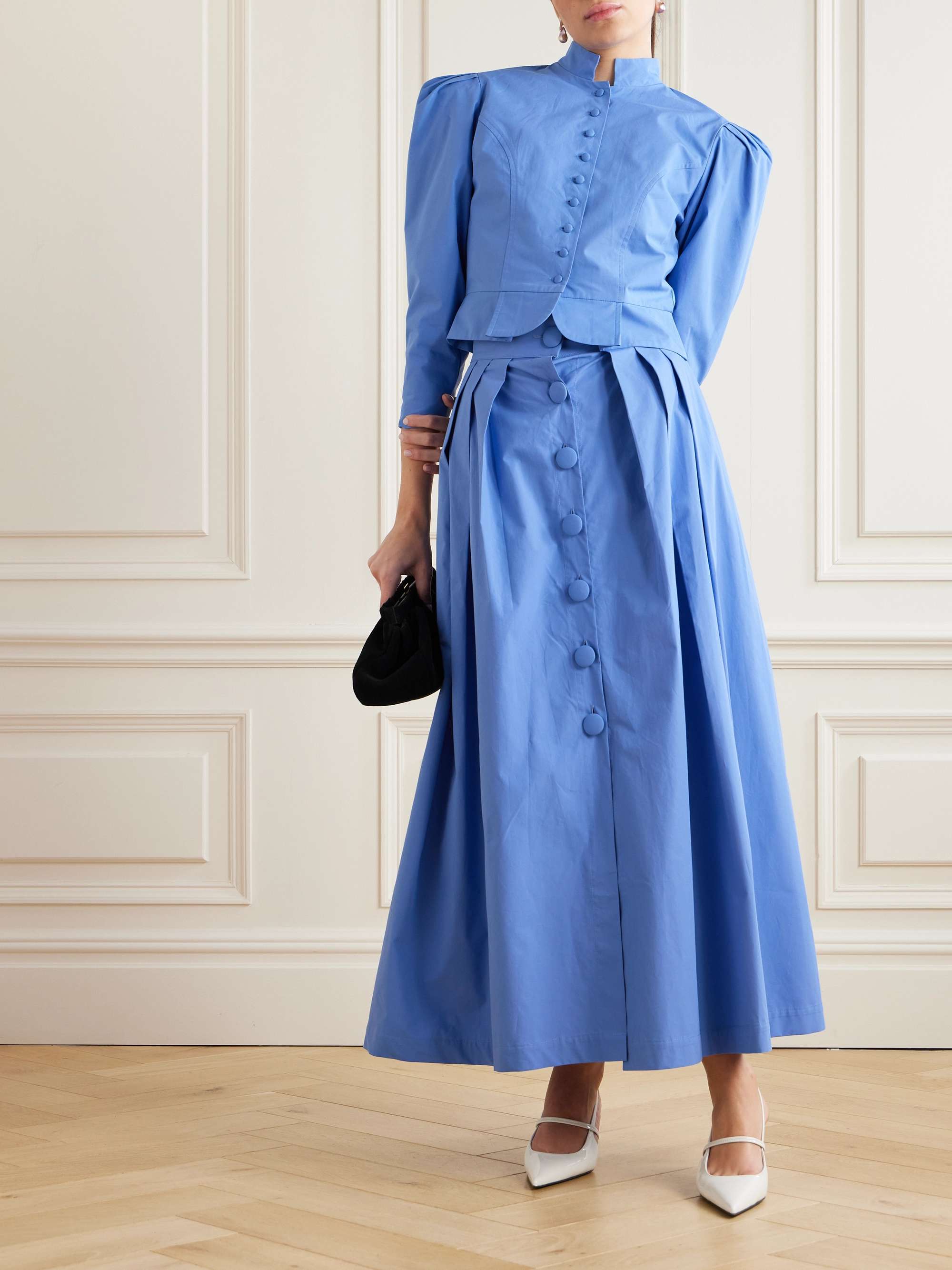 Amoako paneled cotton-poplin jacket view