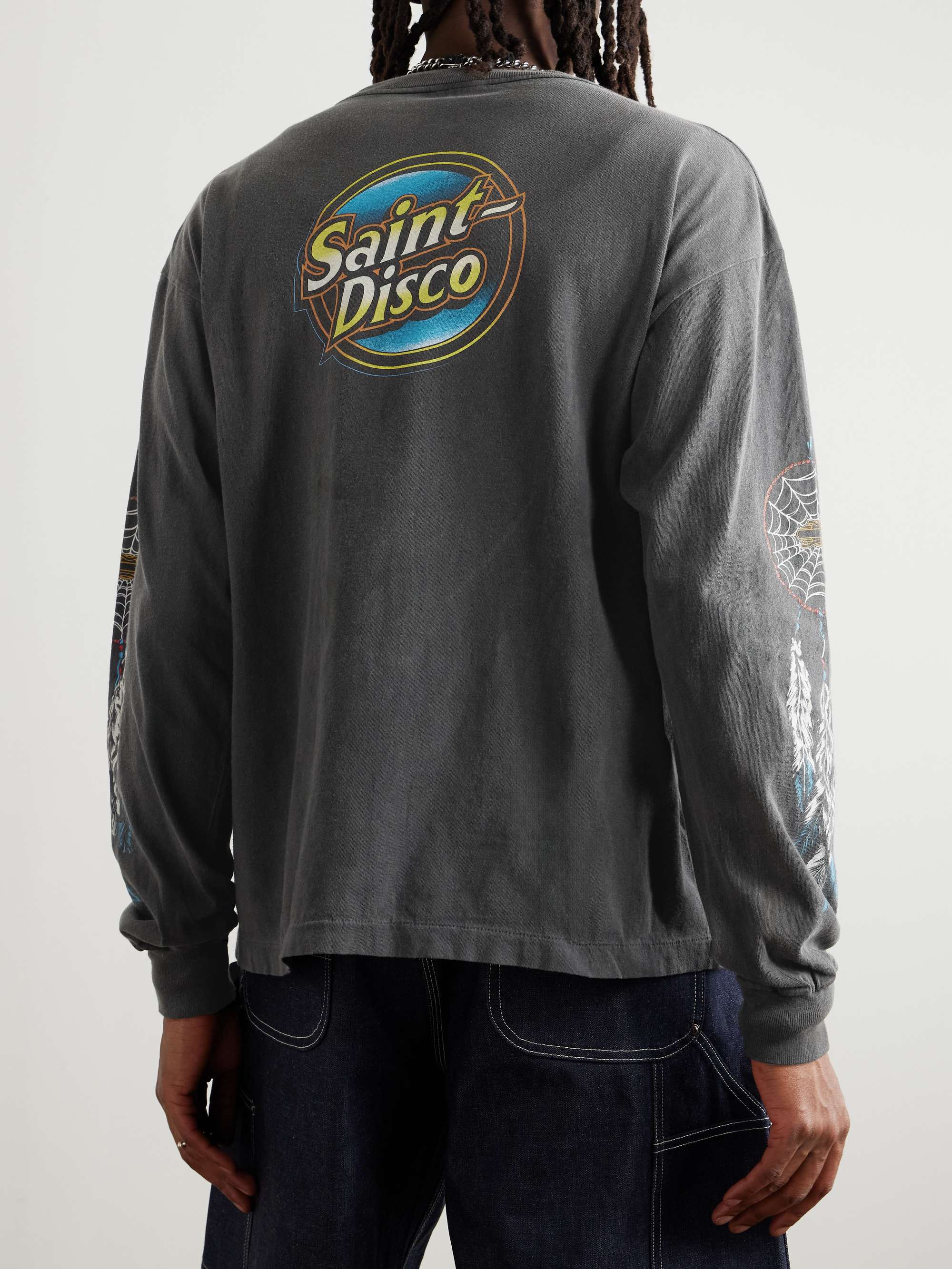+ TEFLON DISCO Distressed Printed Cotton-Jersey T-Shirt view