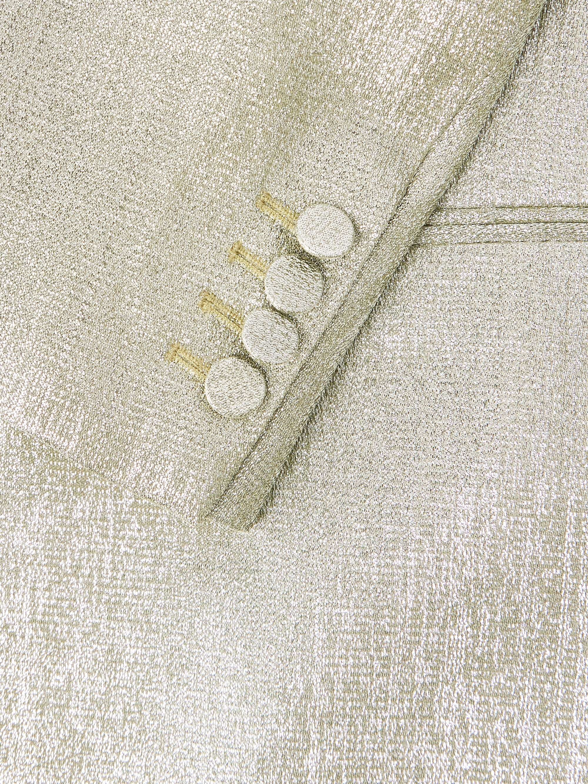 Shawl-Collar Lamé Suit Jacket view