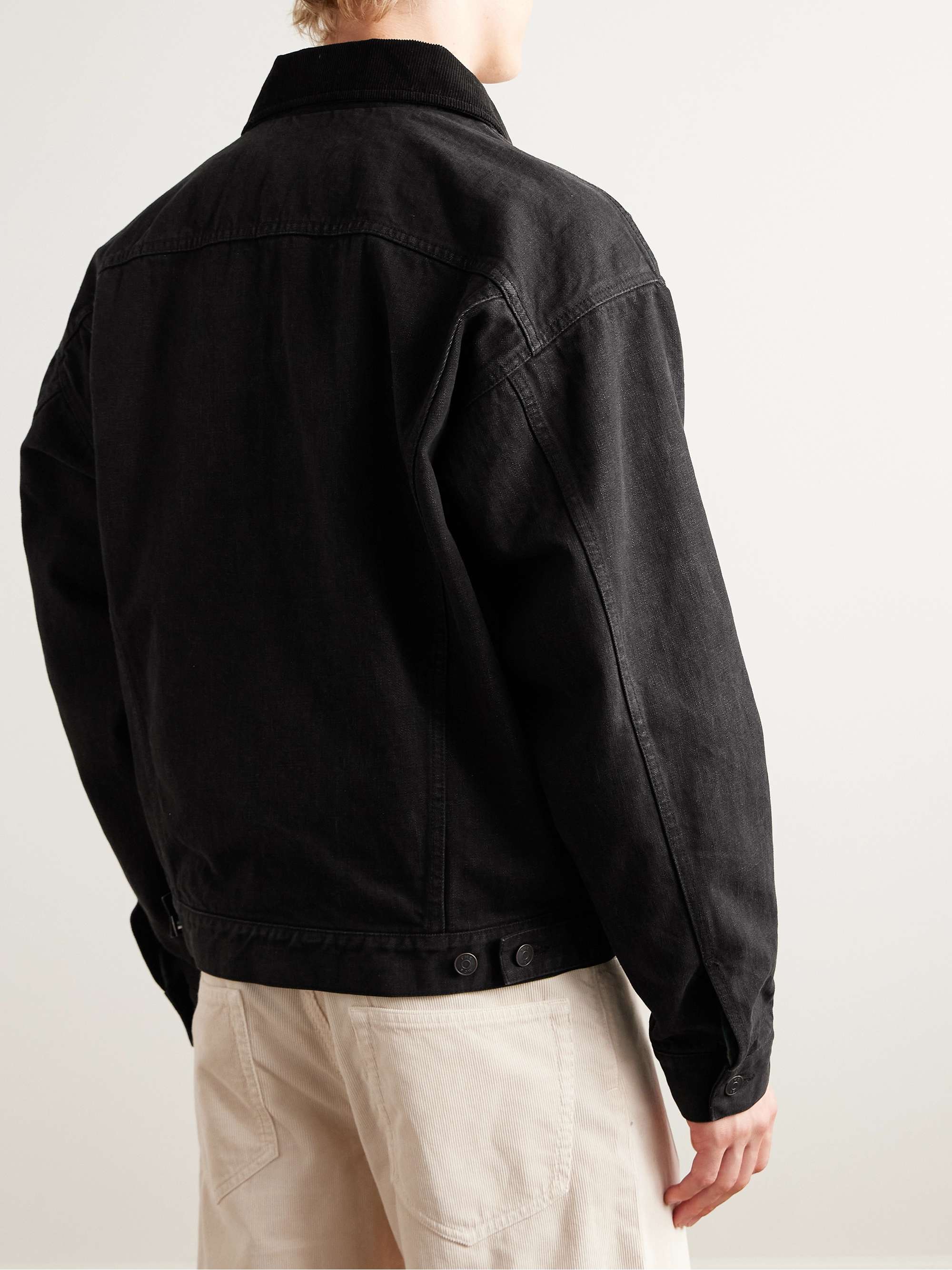 Joret Corduroy-Trimmed Denim Jacket view