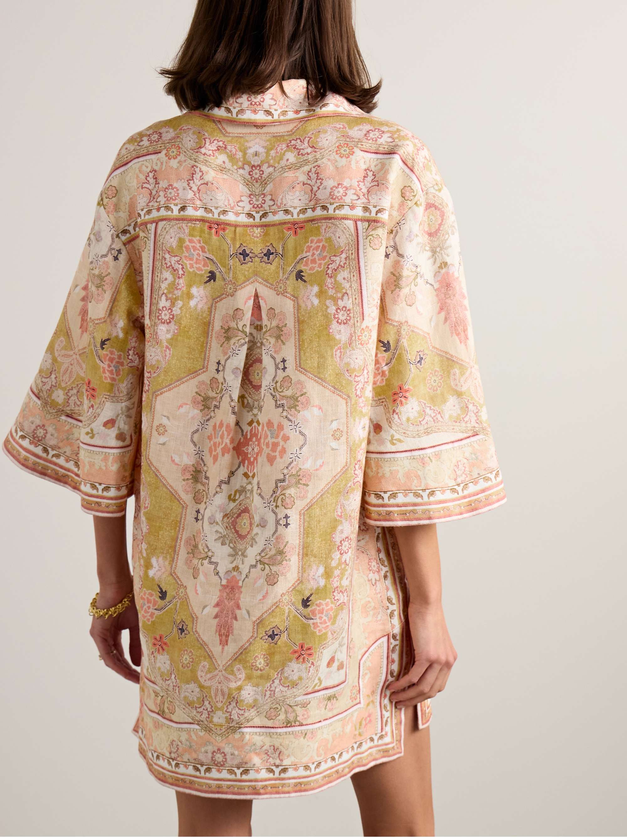 Wylie printed linen tunic view