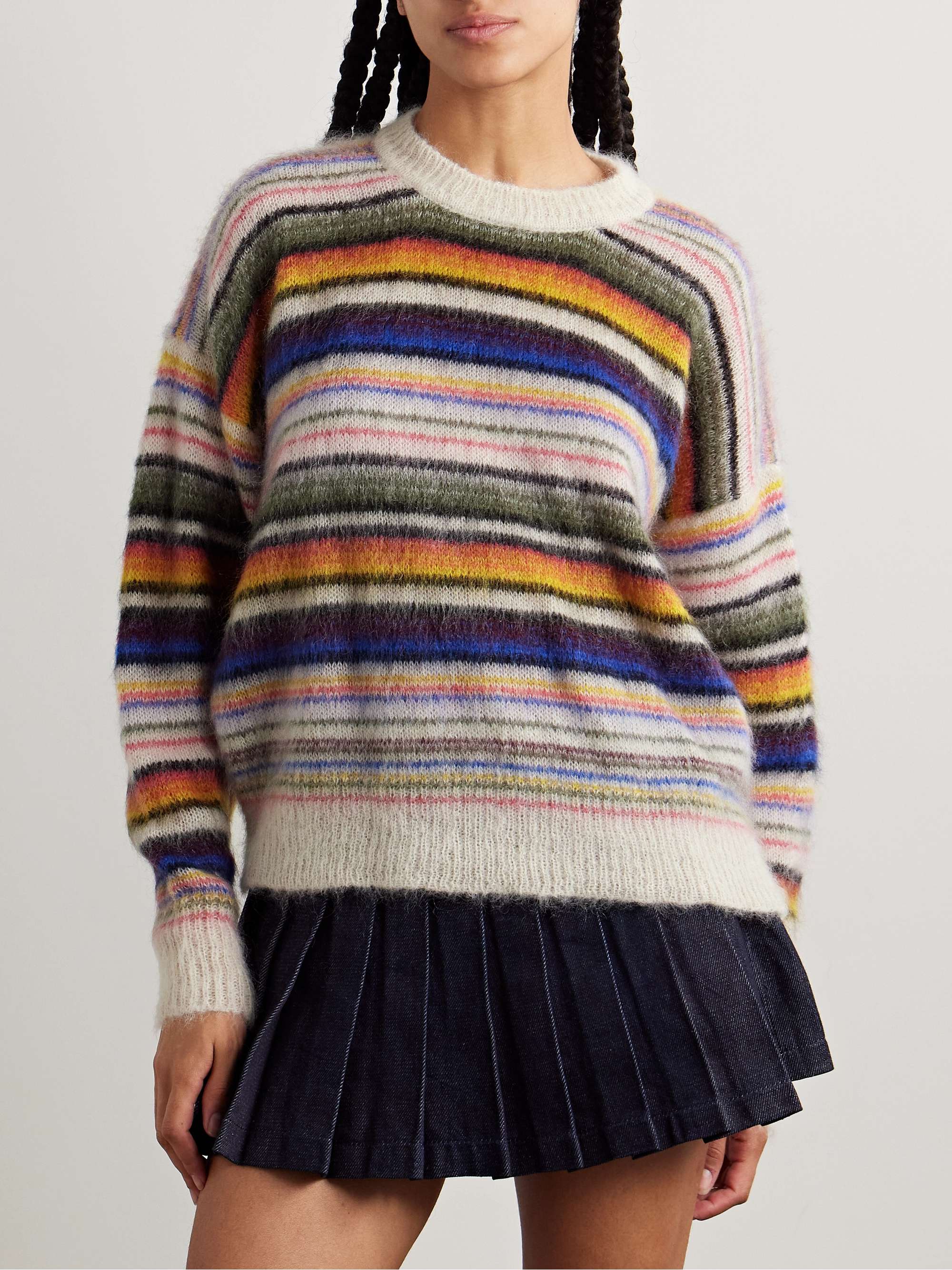 Drussell striped mohair-blend sweater view