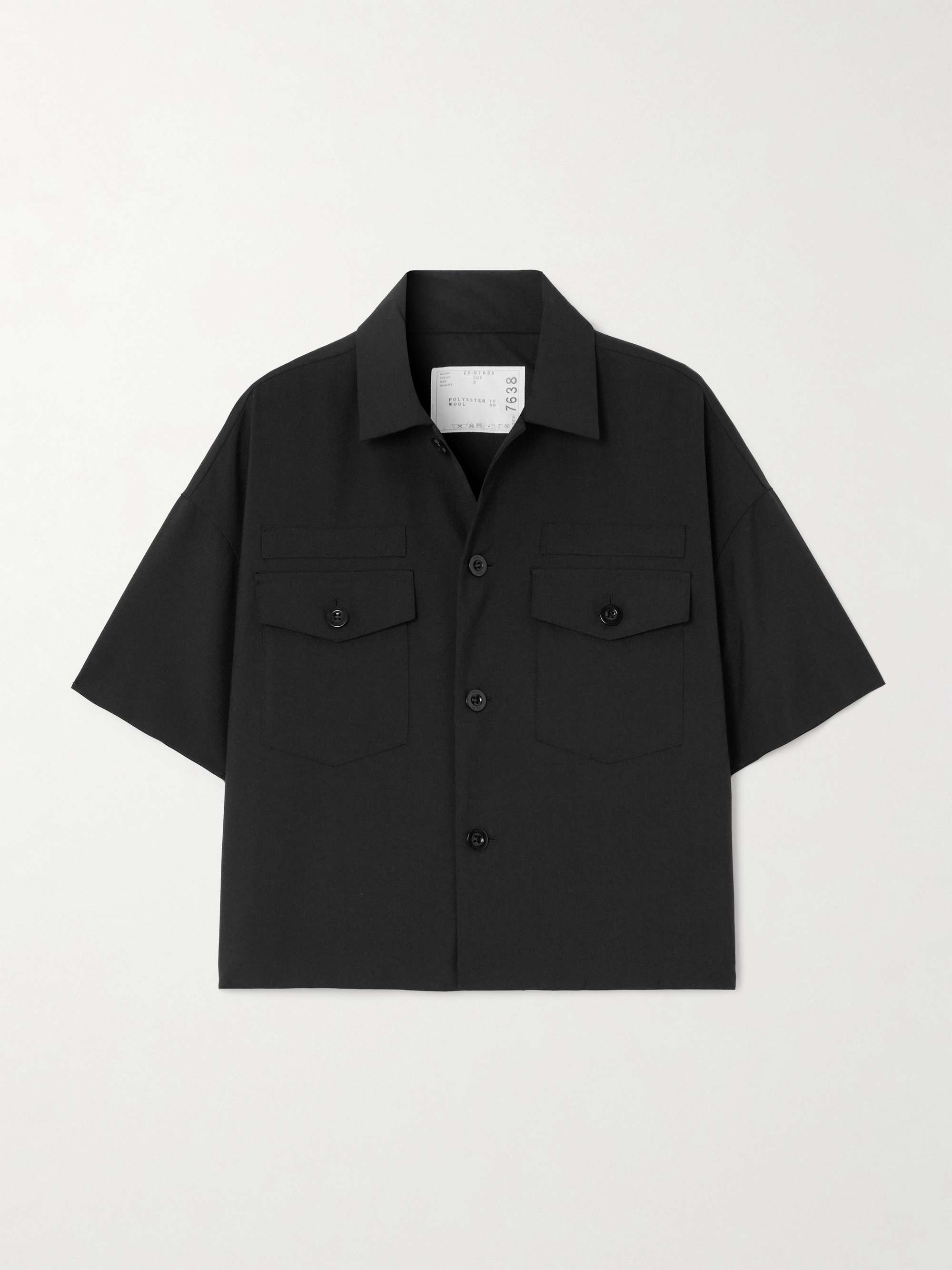 Cropped woven shirt view
