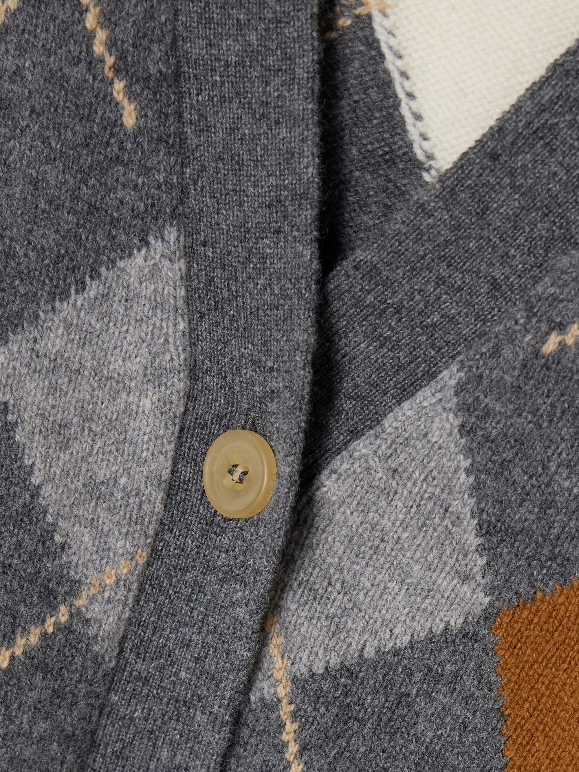 Argyle wool cardigan view