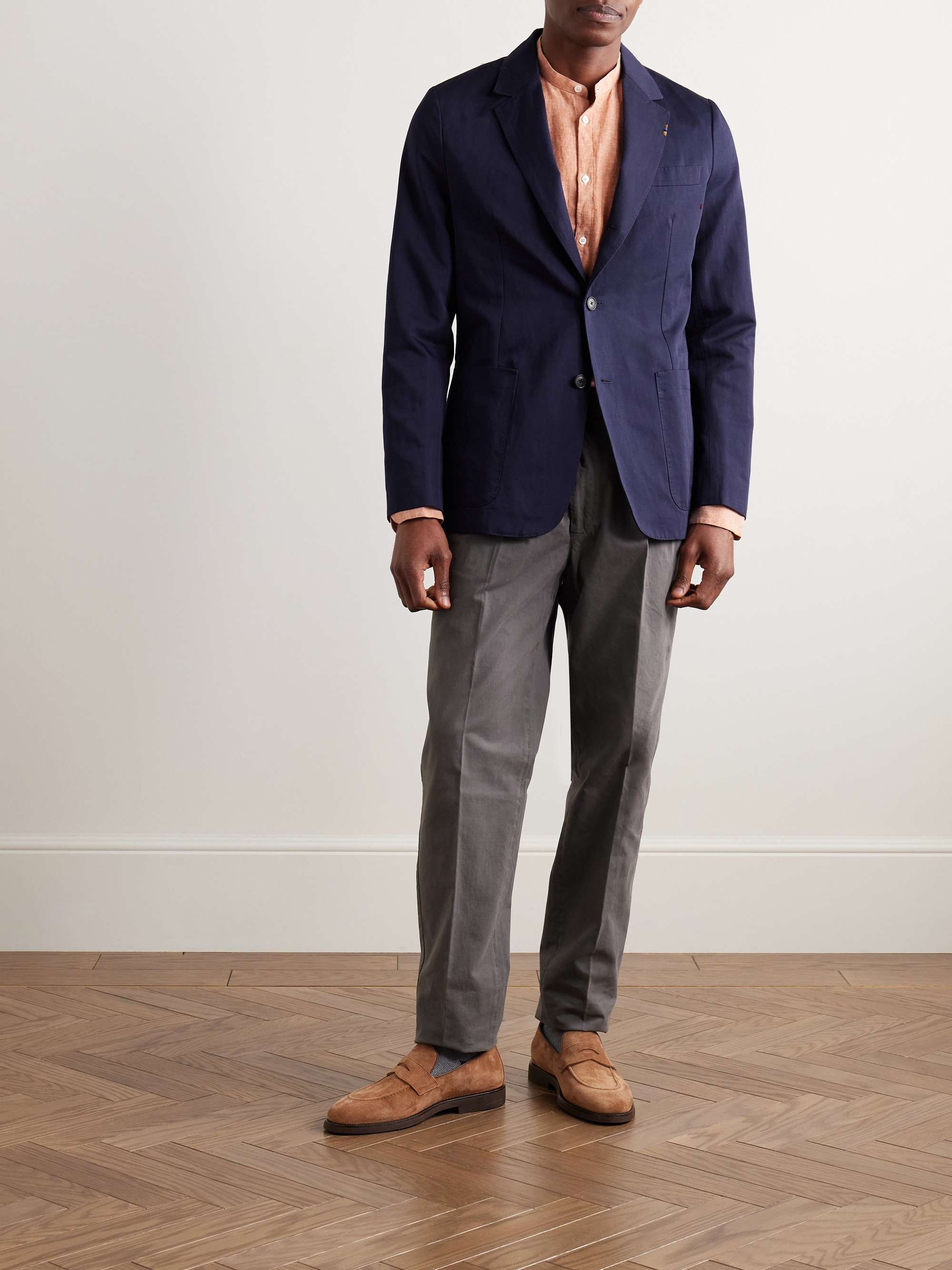 Cotton and Linen-Blend Suit Jacket view