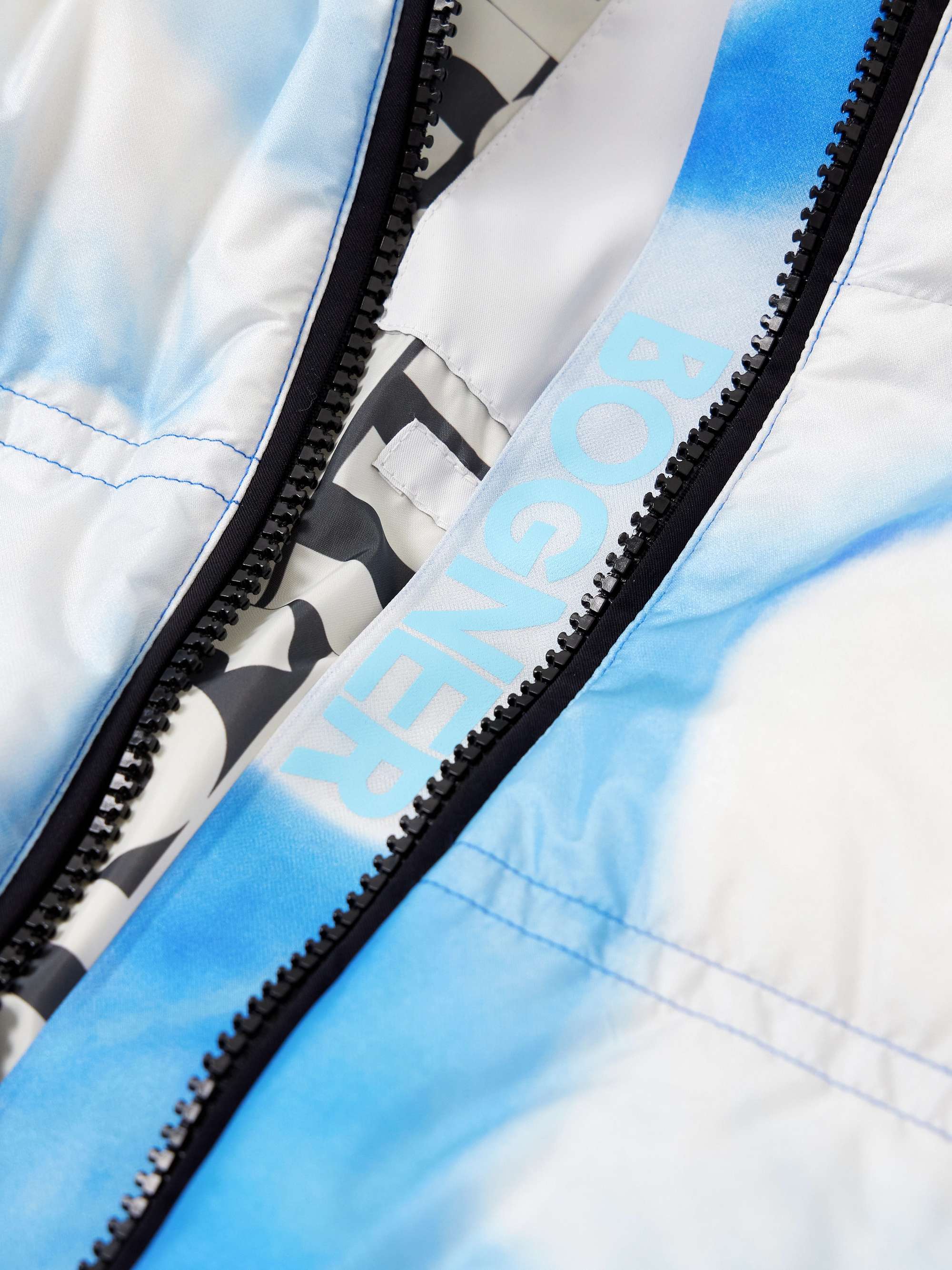 Kelly hooded printed quilted ski jacket view