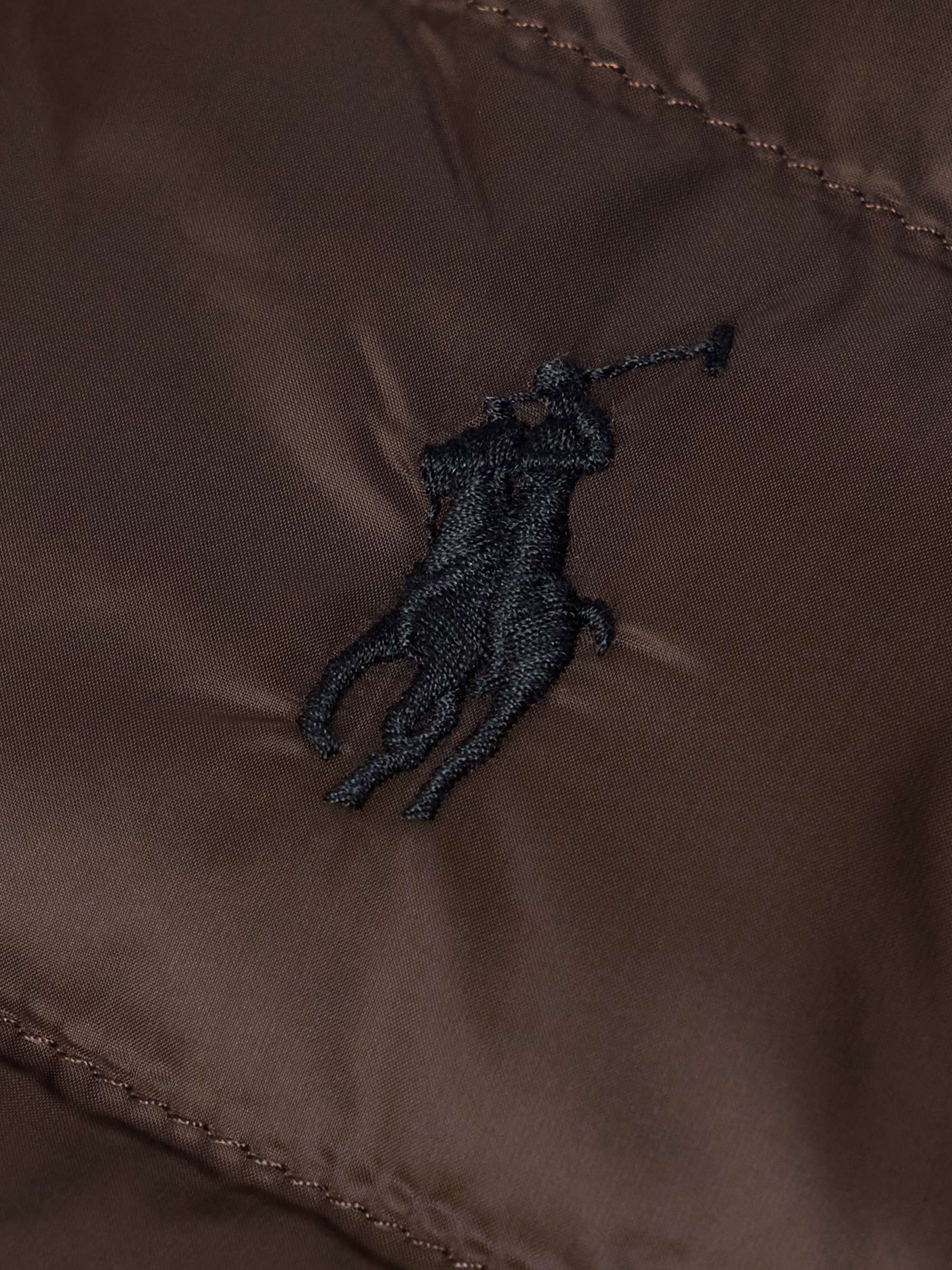 Logo-Embroidered Quilted Nylon Hooded Jacket view