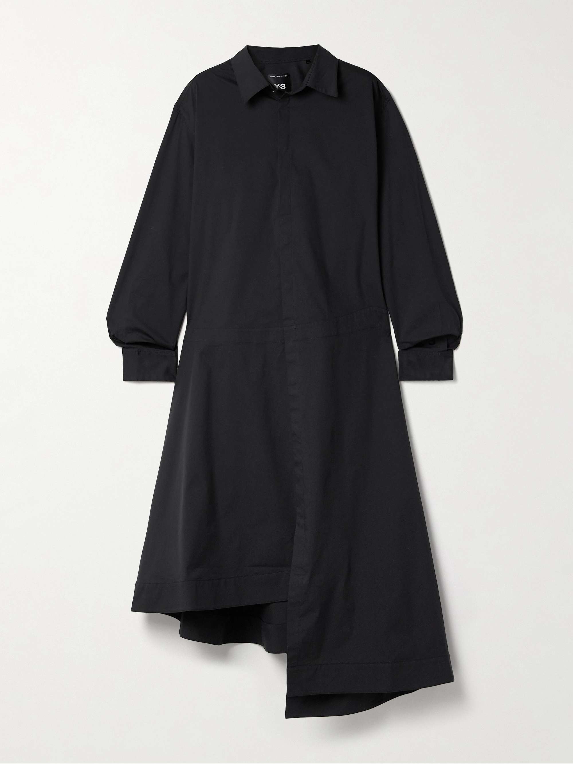 + Y3 cotton-blend poplin maxi shirt dress view