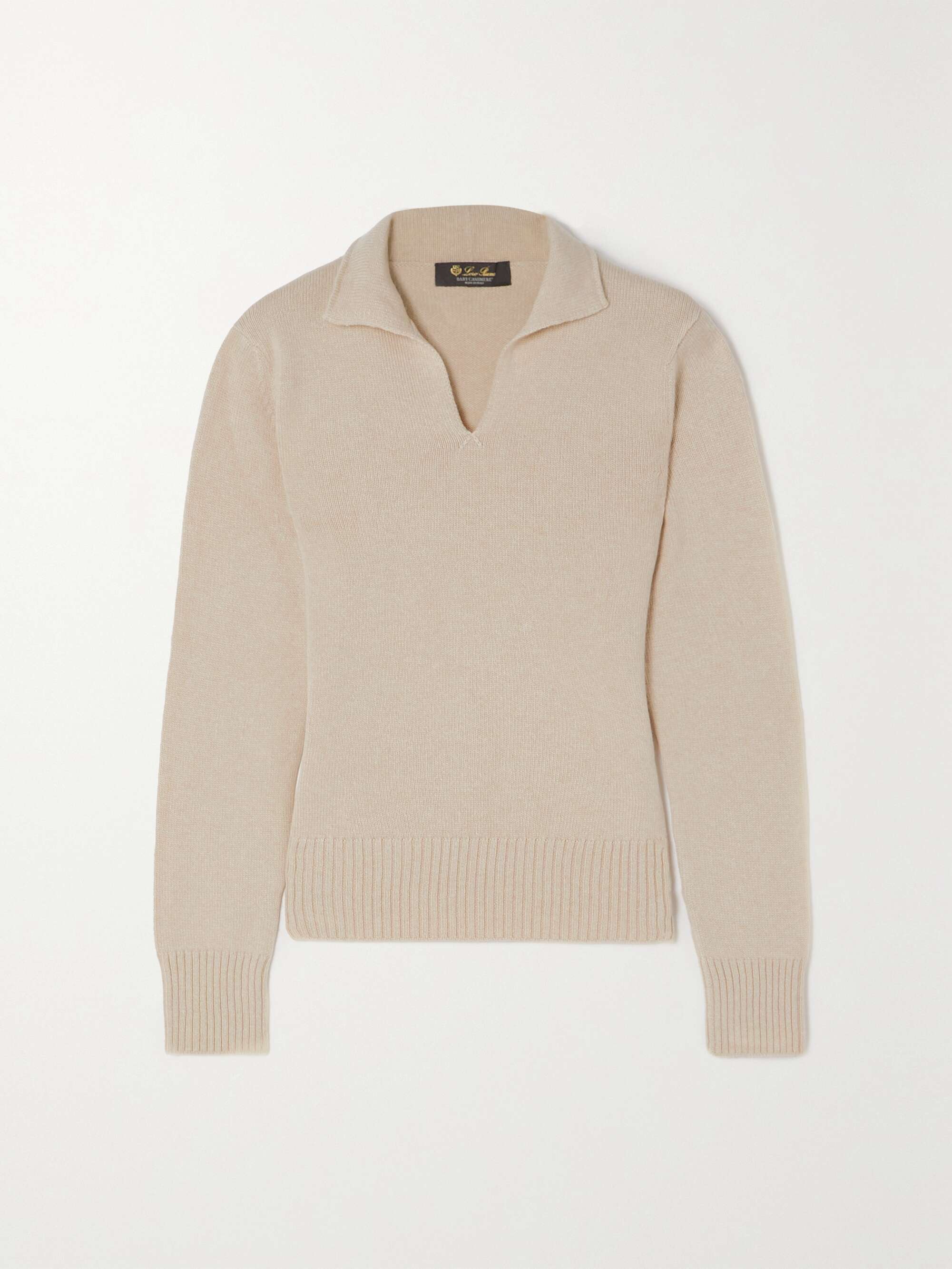Cashmere polo sweater view