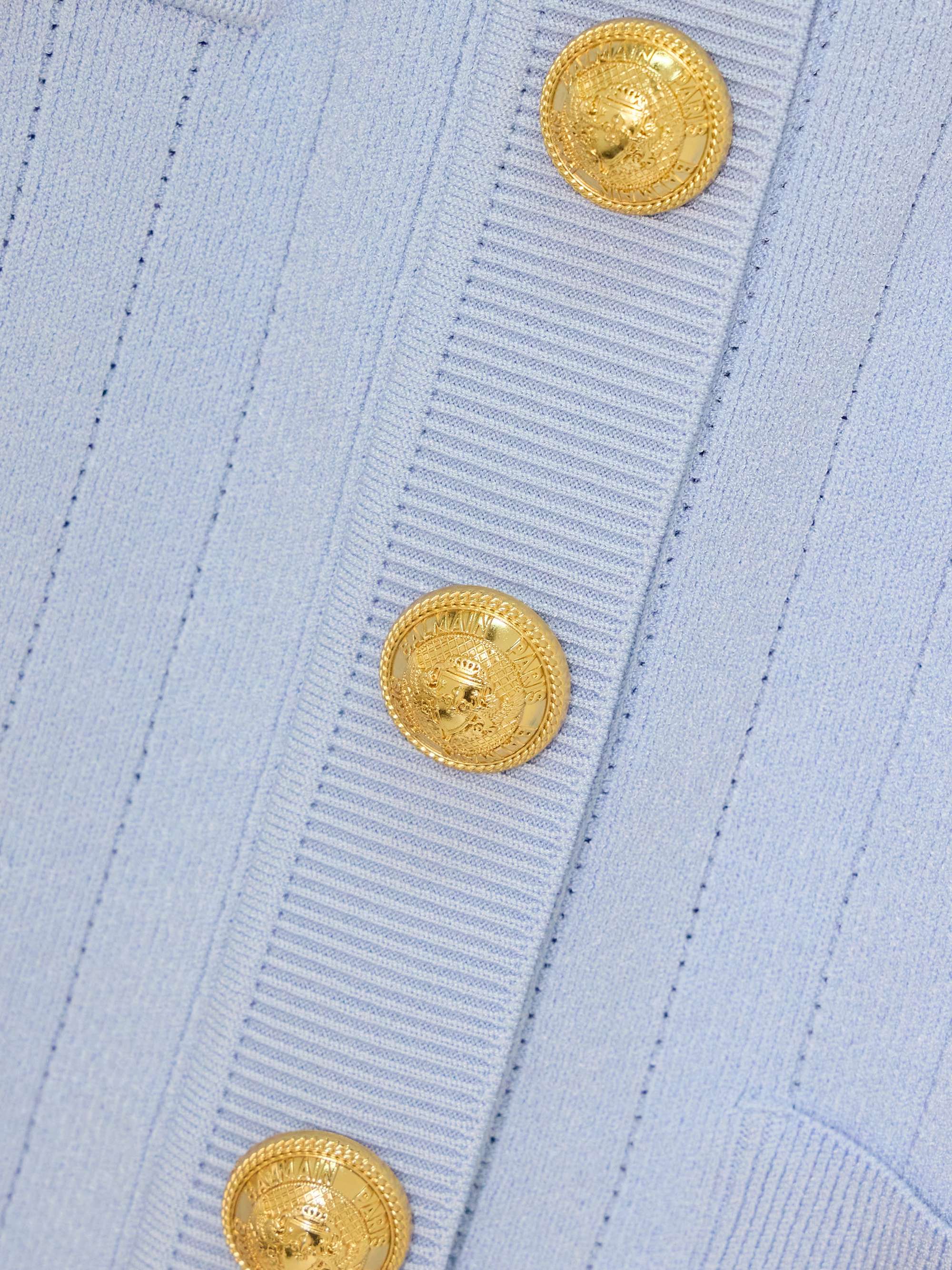 Embellished ribbed-knit cardigan view