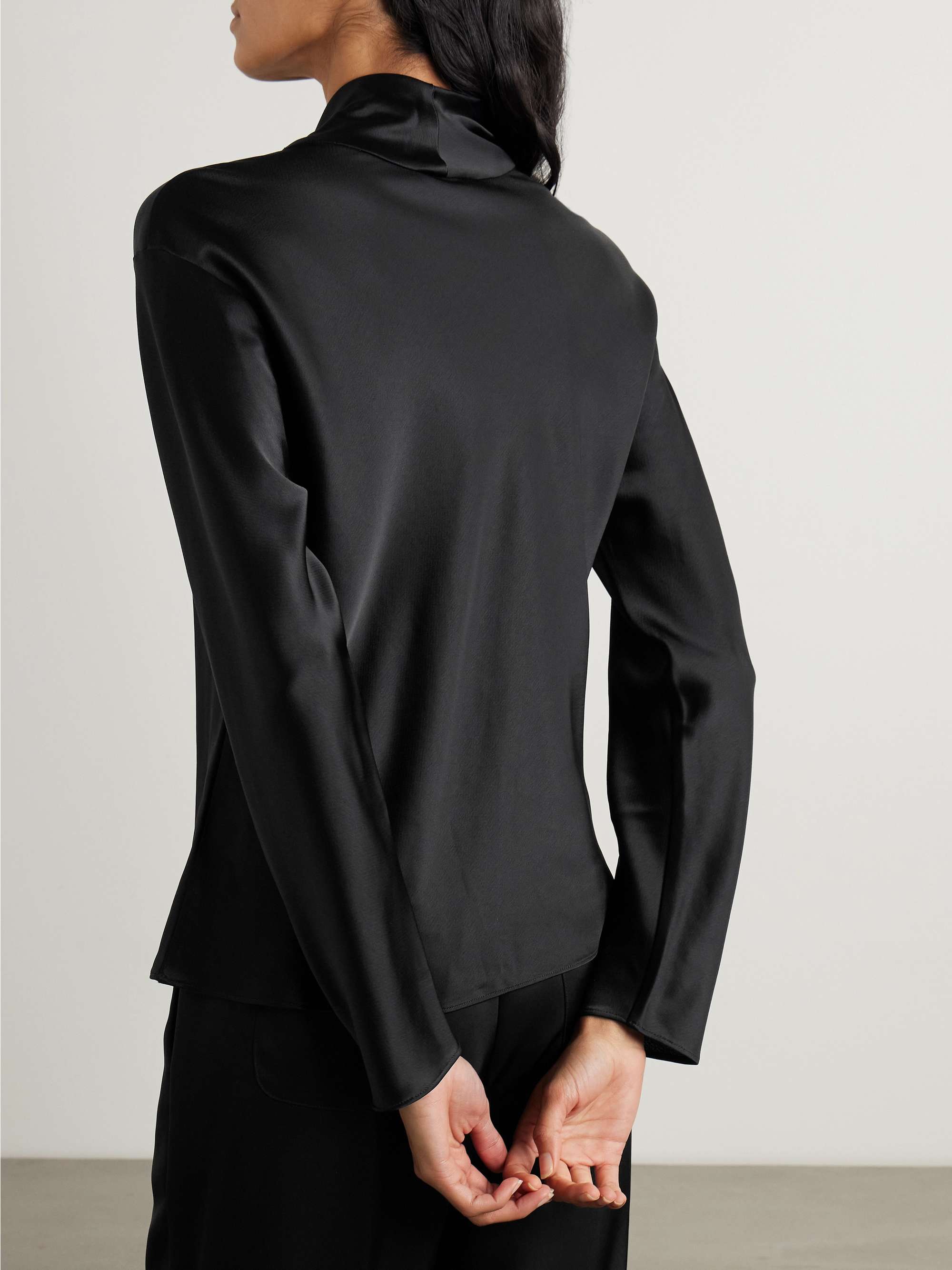 Barb draped satin blouse view