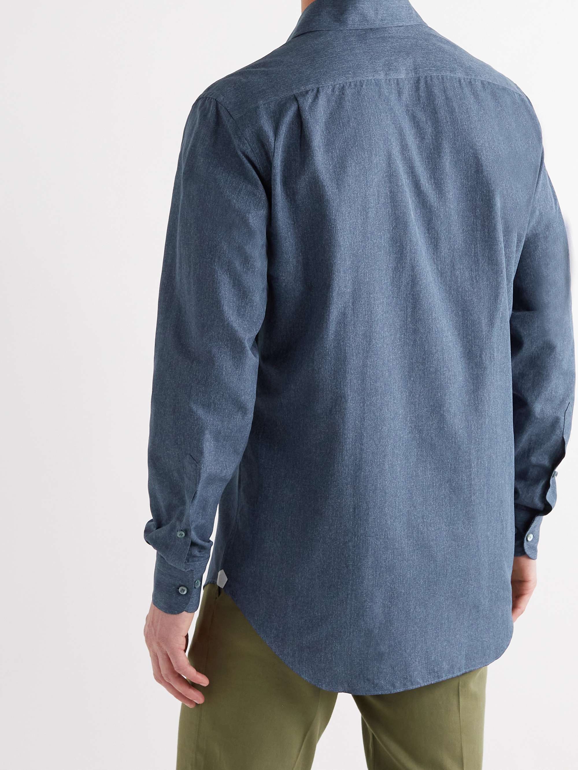 André Cotton and Silk-Blend Shirt view