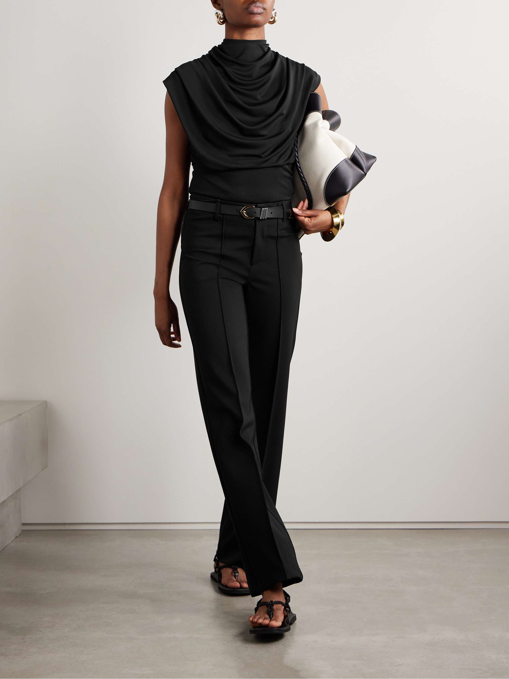 Jocelyn draped stretch-jersey top view