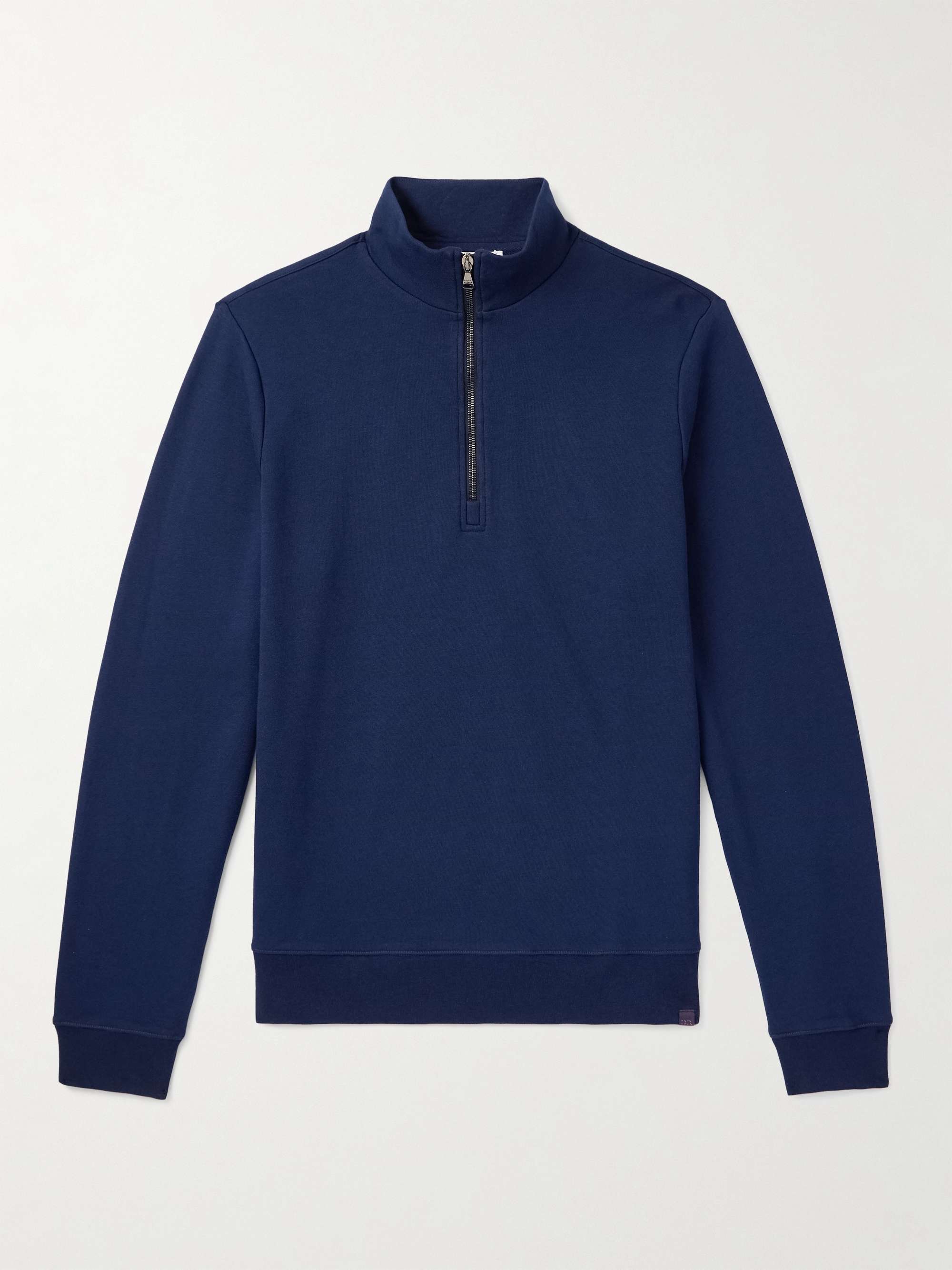 Quinn Cotton and Modal-Blend Jersey Half-Zip Sweatshirt view