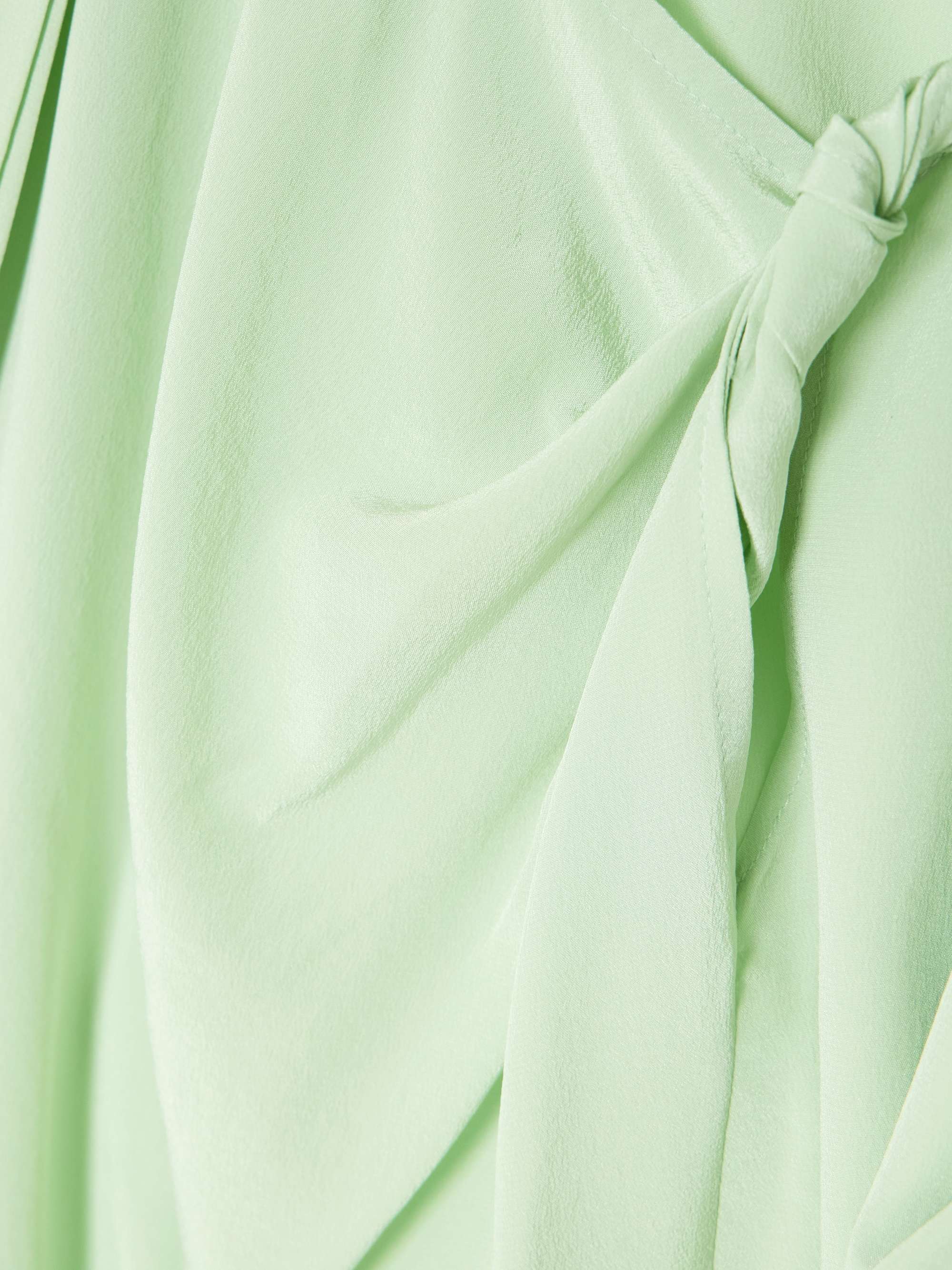 Twisted wrap-effect silk-crepe blouse view