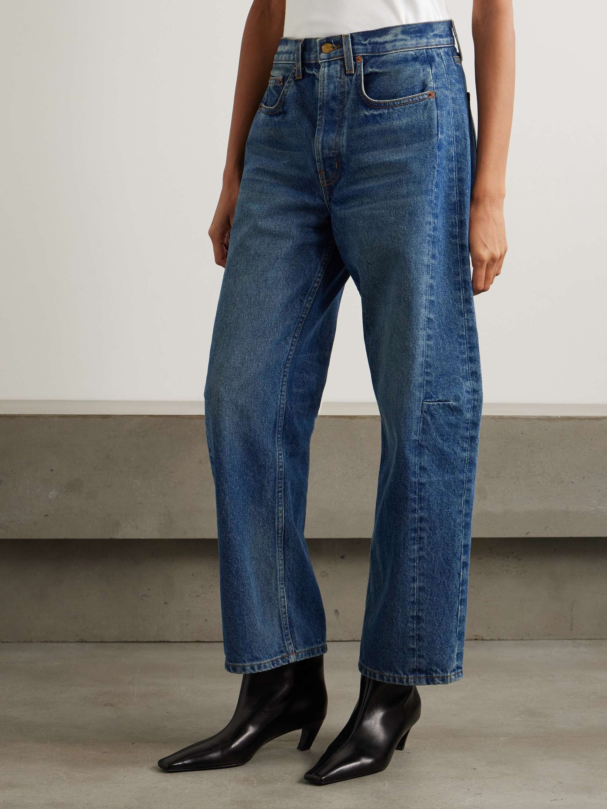 Lasso high-rise wide-leg jeans view
